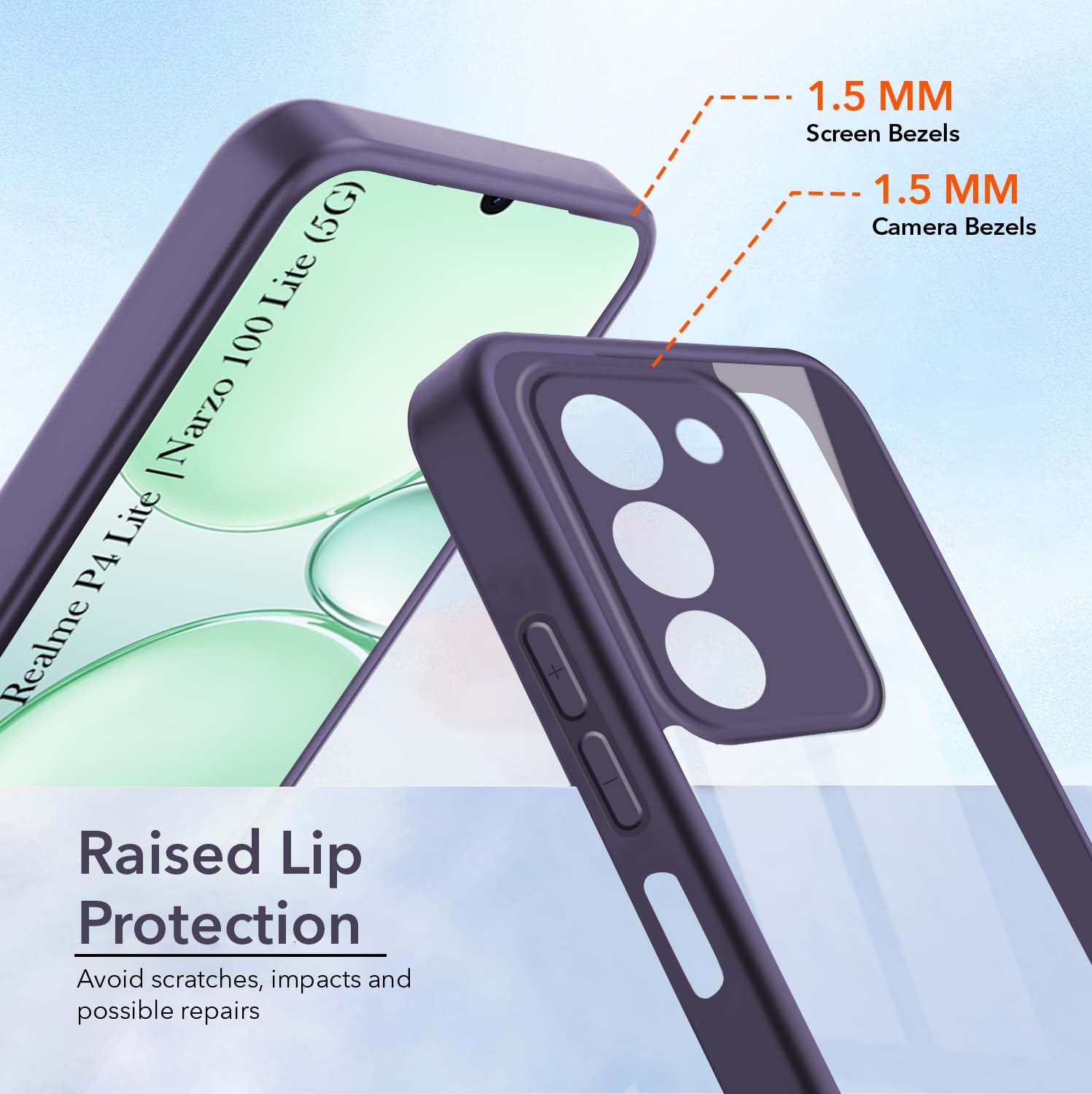 For Realme P4 Lite 5G | Narzo 100 Lite 5G Back Cover Case Ultra-Hybrid (Lifetime Anti Yellow | Anti Scratch | Crystal Clear Shockproof)
