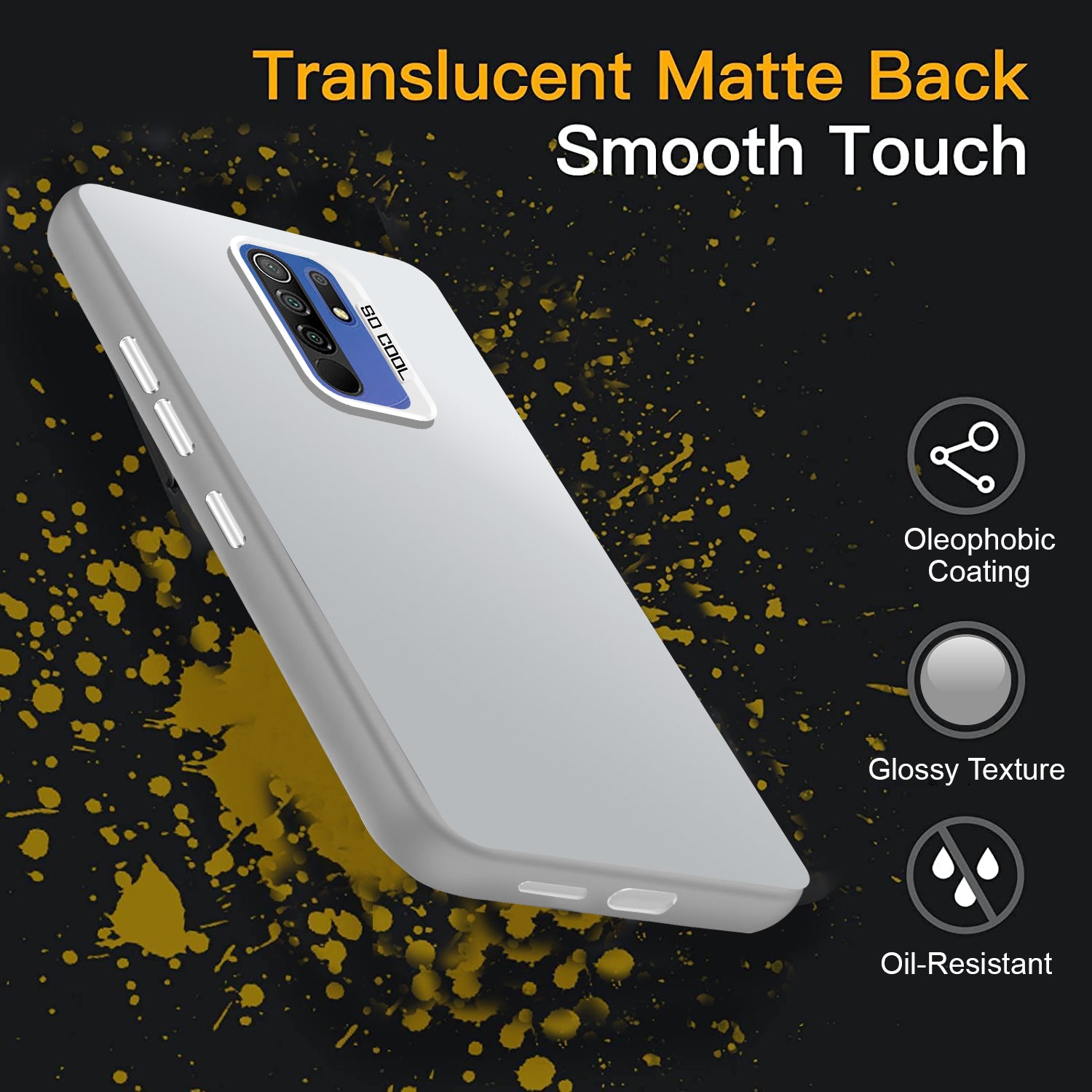 For Poco M2 Hard Back Cover Case (Velvet Touch | Professional Glossy Finish | Camera Protection Bump)
