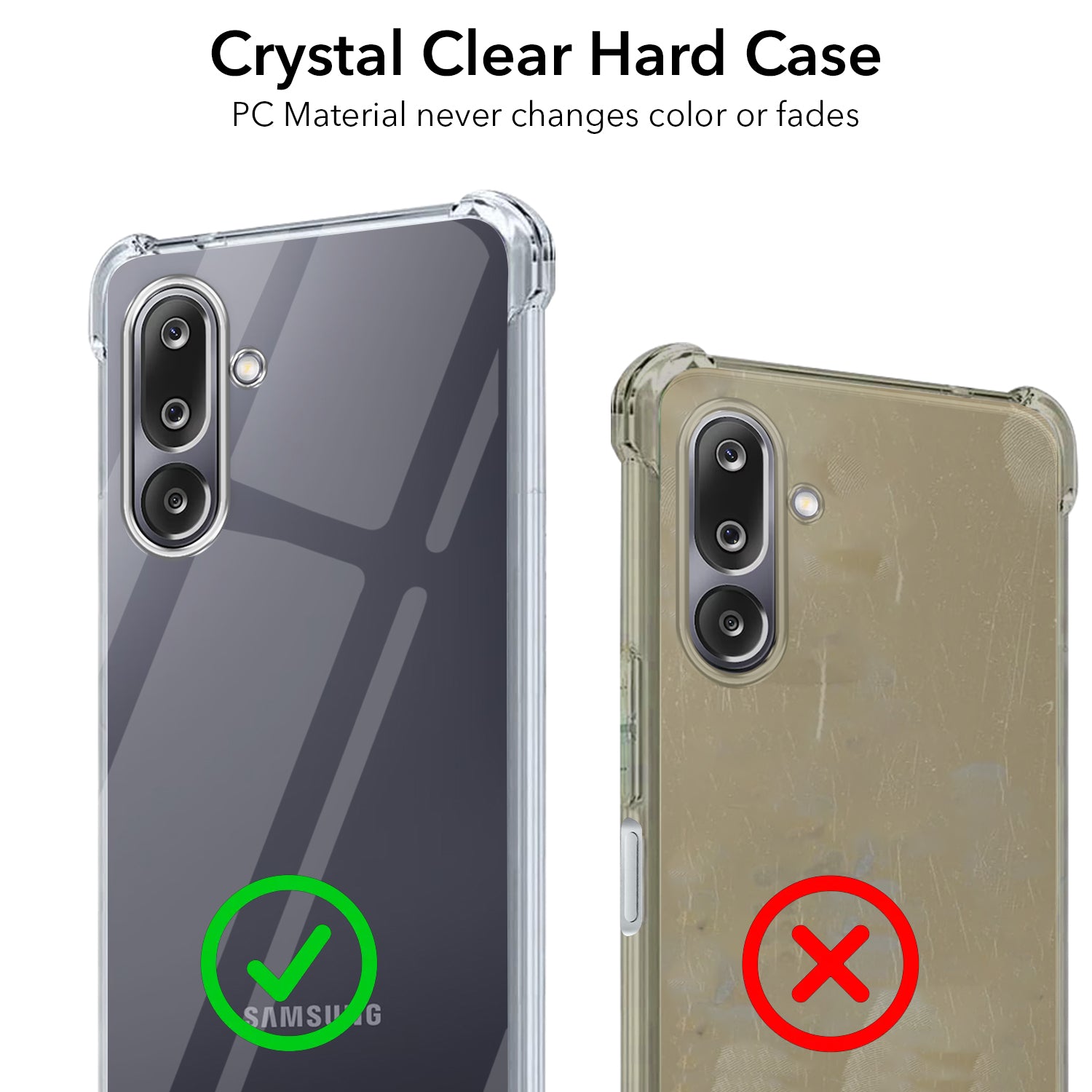 For Samsung Galaxy M36 Shockproof Crystal-Clear Back Cover | Samsung Galaxy F36 ( Drop & Camera Protection | Hard Polycarbonate)