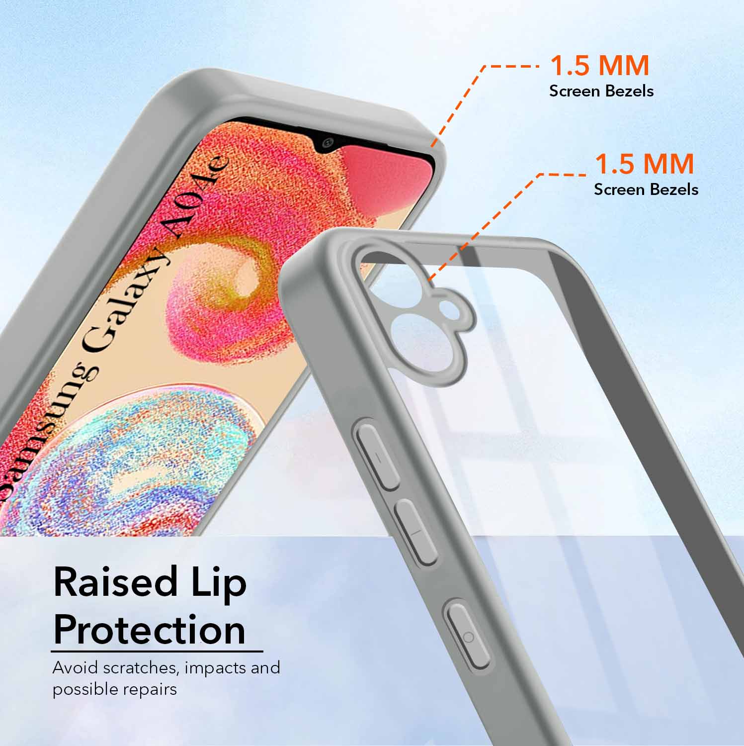 For Samsung Galaxy A04 | A04E Back Cover Case Ultra-Hybrid (Lifetime Anti Yellow | Anti Scratch | Crystal Clear Shockproof)
