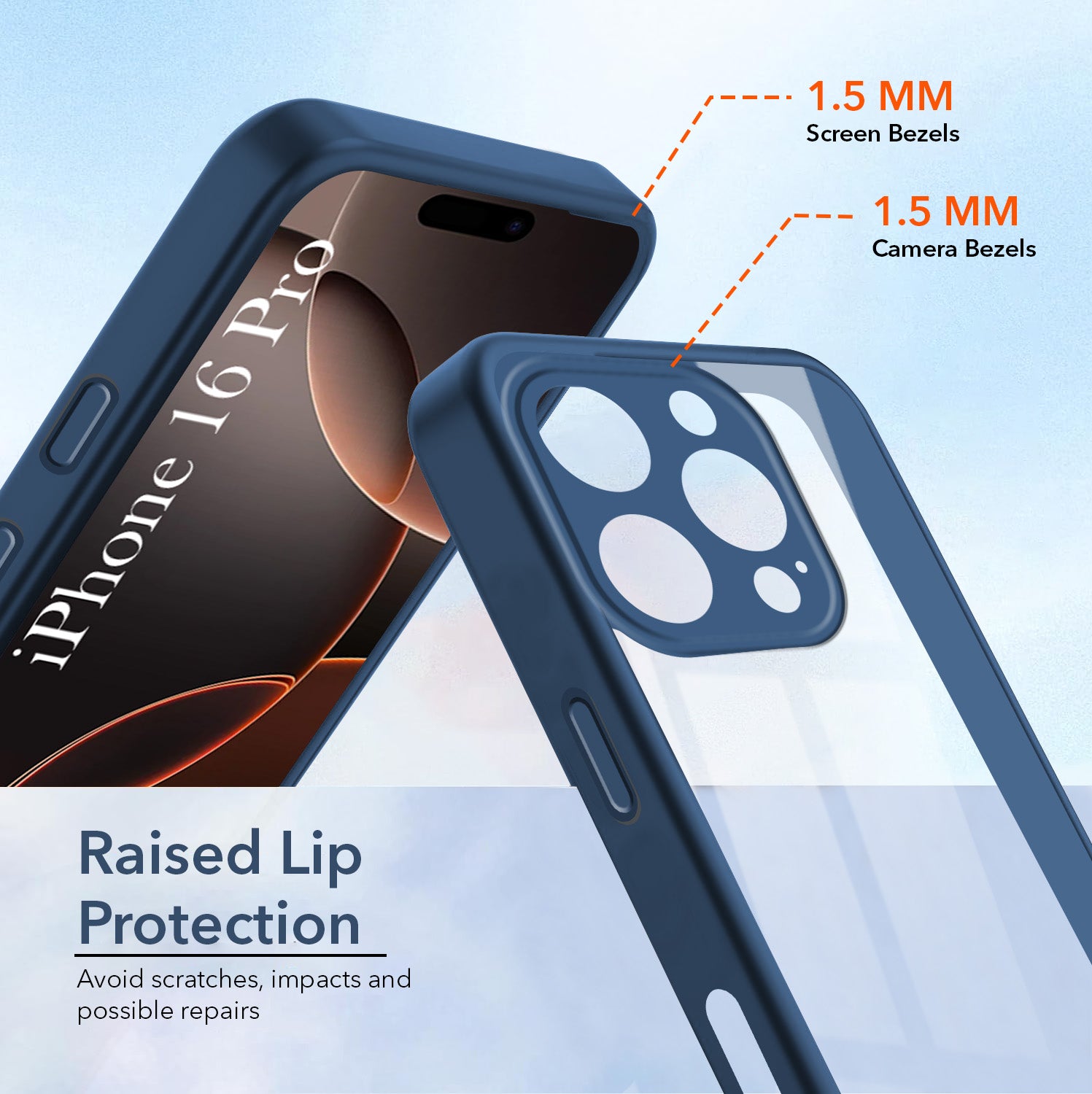 For Apple iPhone 16 Pro Ultra-Hybrid Back Cover Case(Lifetime Anti Yellow | Anti Scratch | Crystal Clear Shockproof)