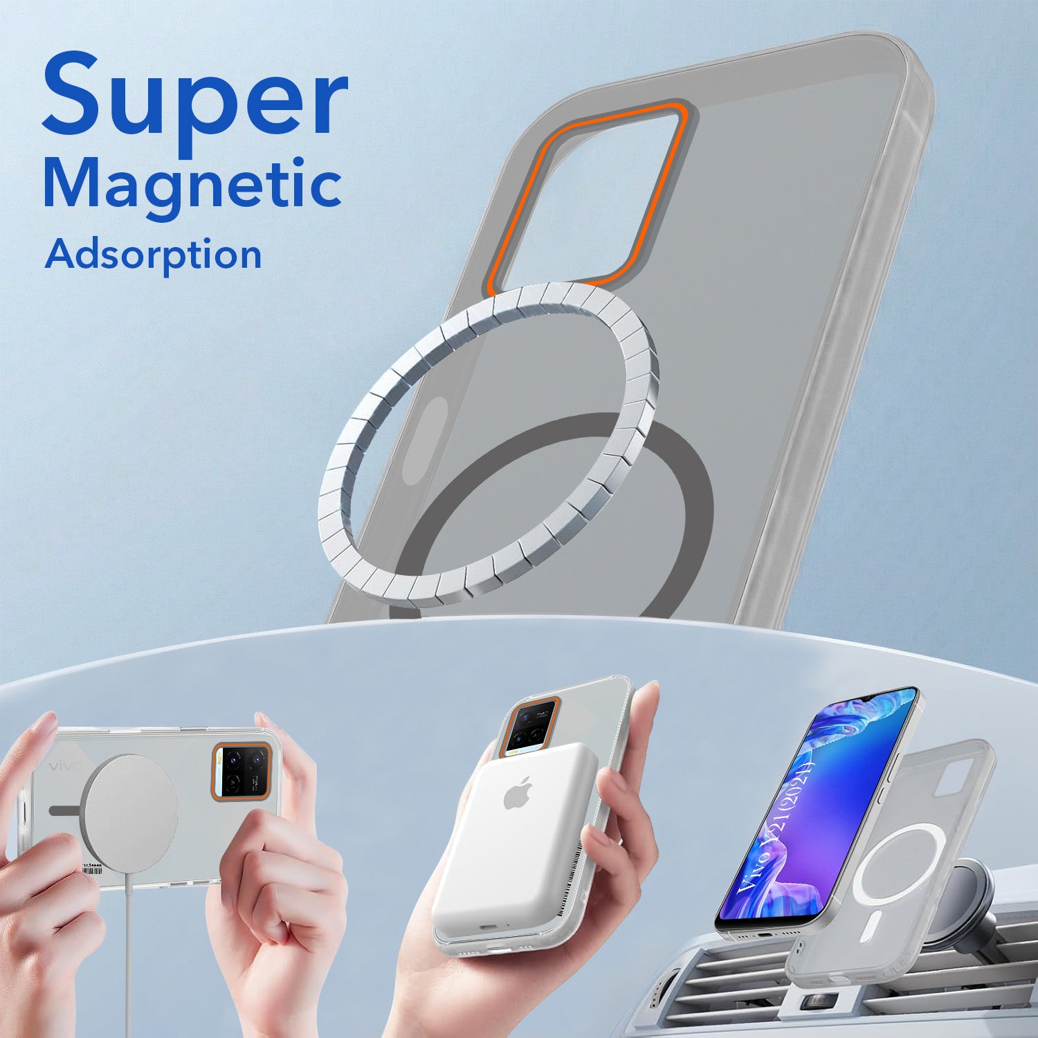 For Vivo Y21 2021 Back Cover Case (Soft Touch | Camera Bump Protection | MagSafe Compatible | Matte Finish)