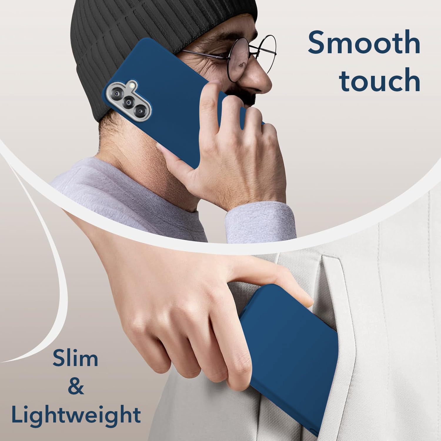 For Samsung Galaxy A26 5G Back Cover Case Matte Silicone (Dual Colour |Full Camera Protection | Sleek and Professional)