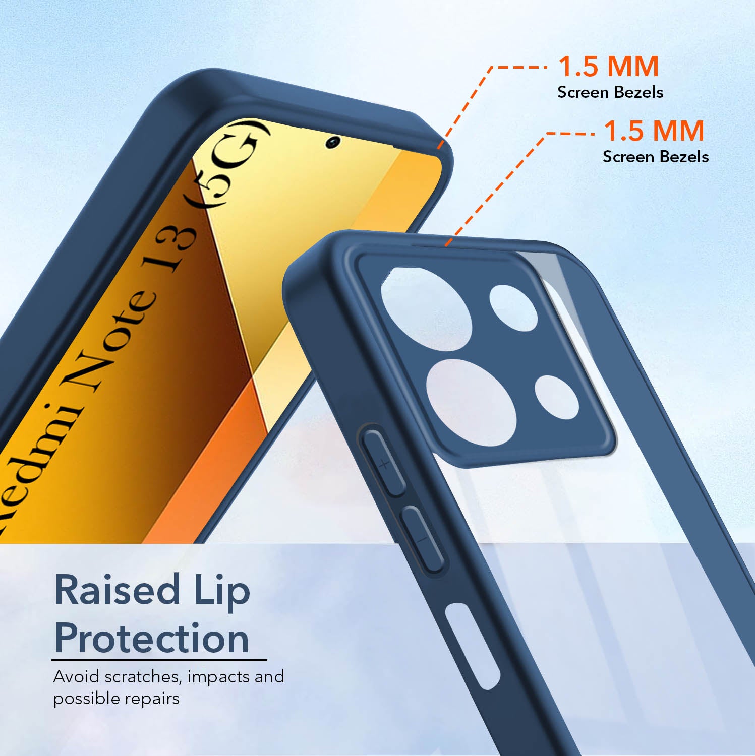 For Xiaomi Redmi Note 13 5G Back Cover Case (Lifetime Anti Yellow | Anti Scratch | Crystal Clear Shockproof)