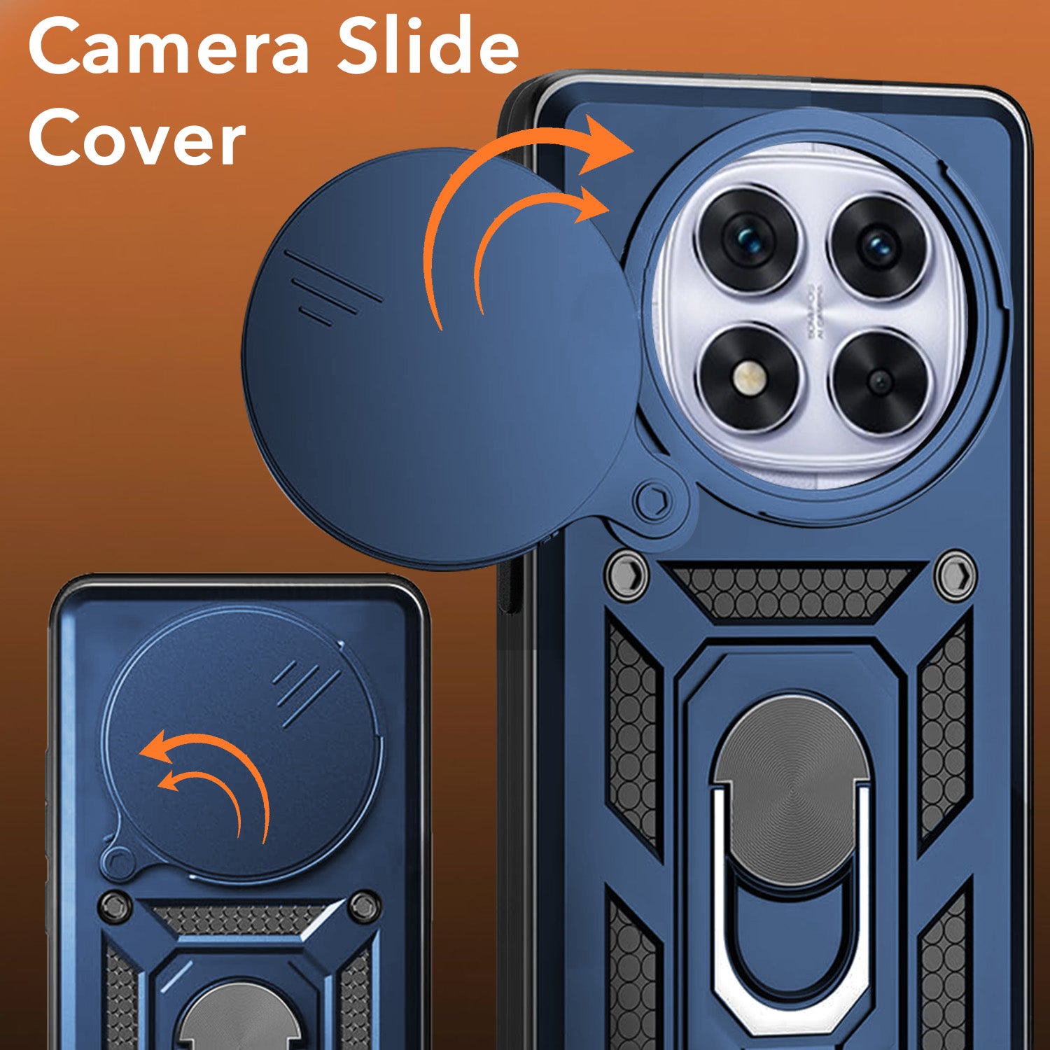 For Redmi Note 14 Pro Back Cover Case (Hybrid Dual Armor Polycarbonate)