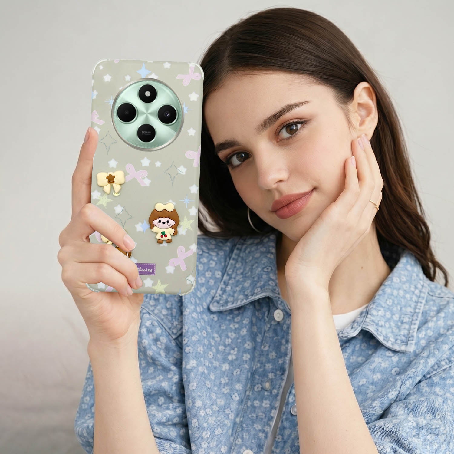 For Poco C75 | Poco M7 Back Cover Case (3D Cute Cartoons | Hard Back Side Soft | Matte Premium Finish | HD Printing)