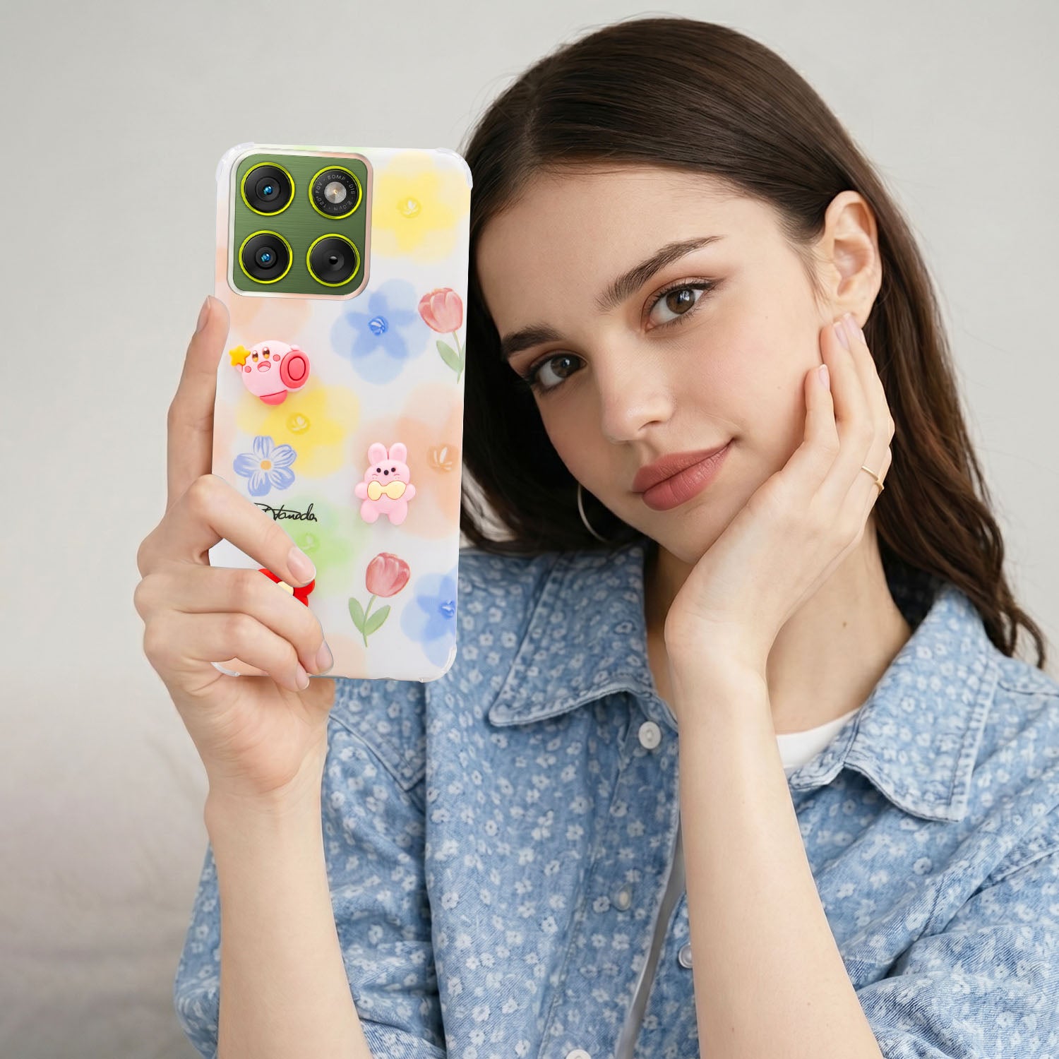 For Motorola Moto Edge 70 Back Cover Case (3D Cute Cartoons | Hard Back Side Soft | Matte Premium Finish | HD Printing)
