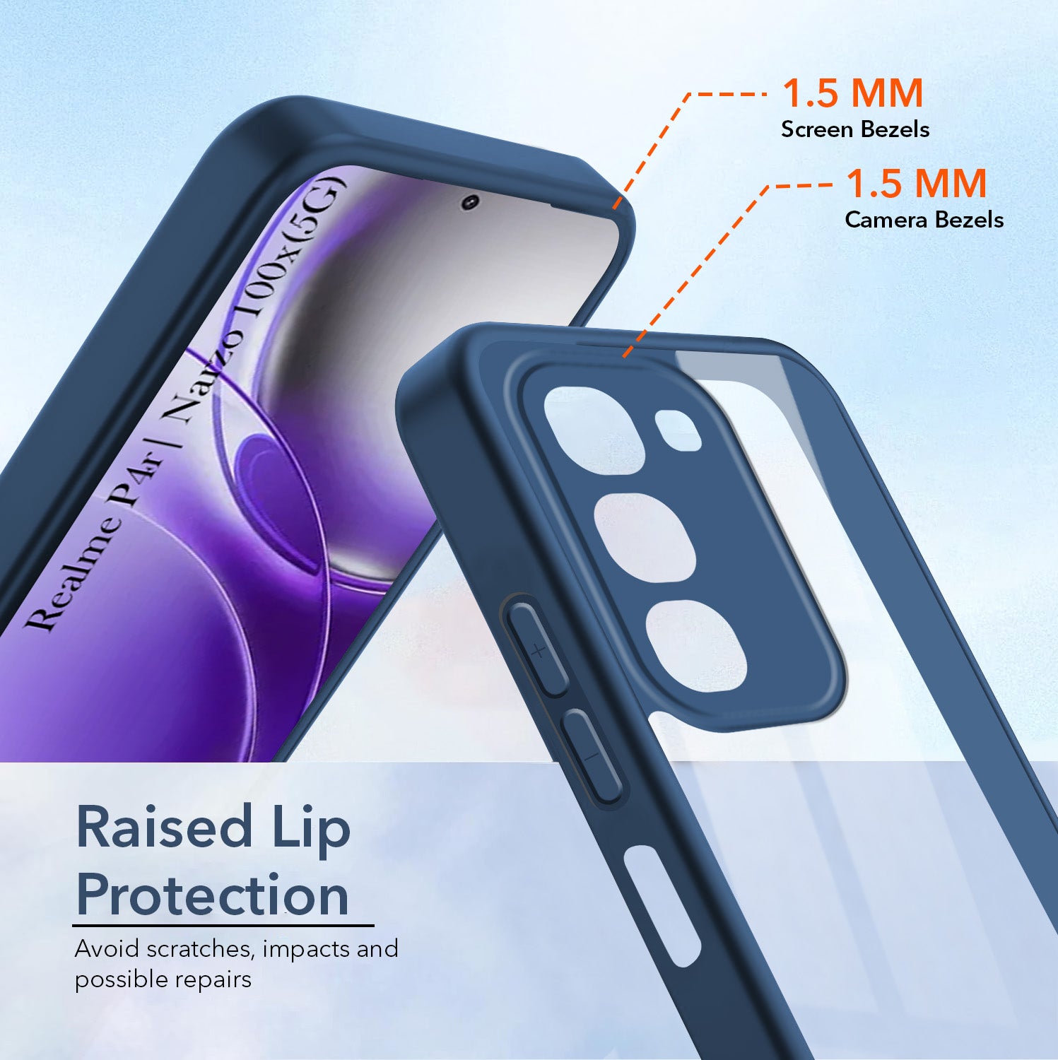 For Realme P4R 5G | Realme Narzo 100X 5G Back Cover Case Ultra-Hybrid (Lifetime Anti Yellow | Anti Scratch | Crystal Clear Shockproof)
