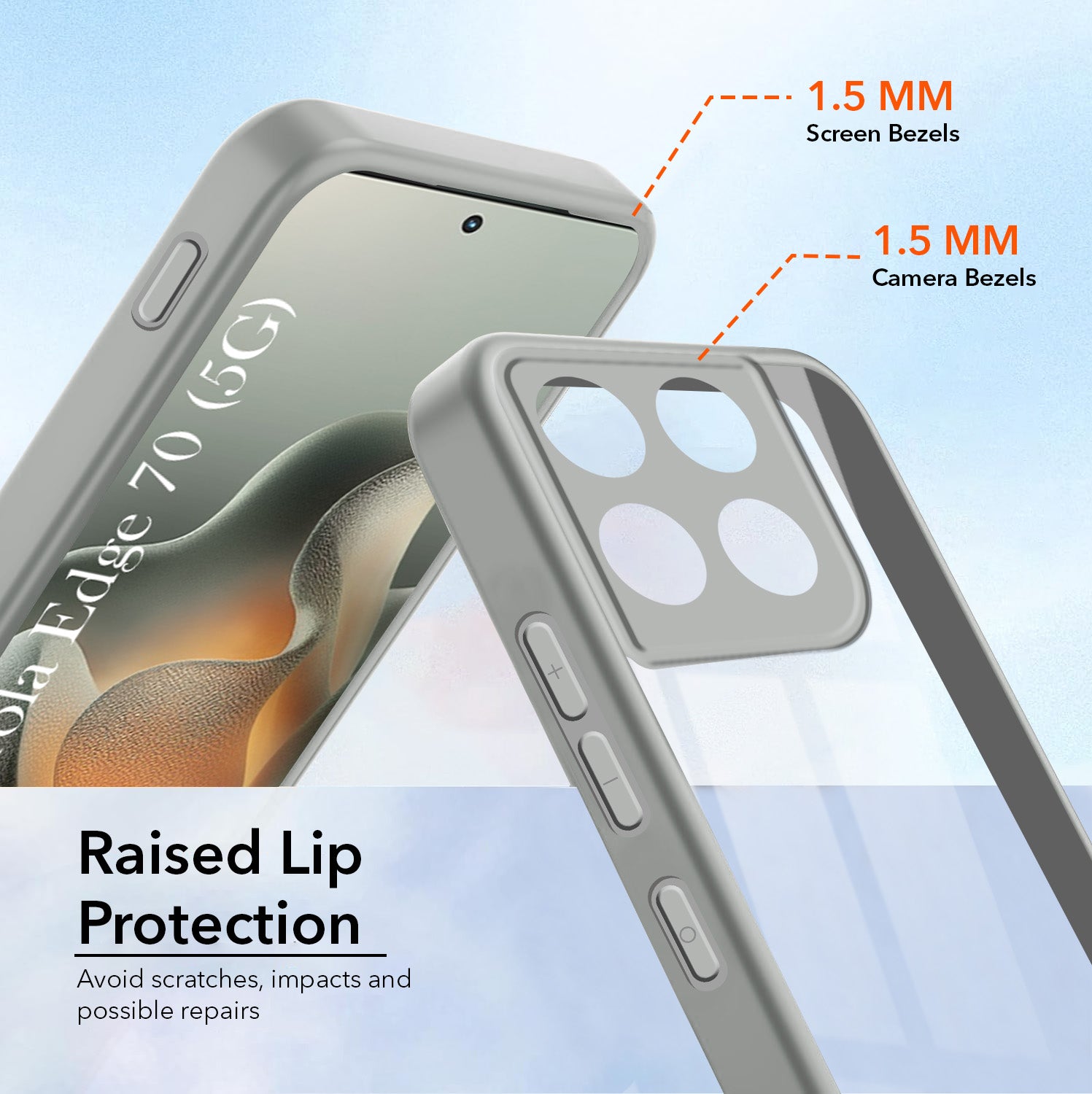 For Motorola Moto Edge 70 Back Cover Case Ultra-Hybrid (Lifetime Anti Yellow | Anti Scratch | Crystal Clear Shockproof)
