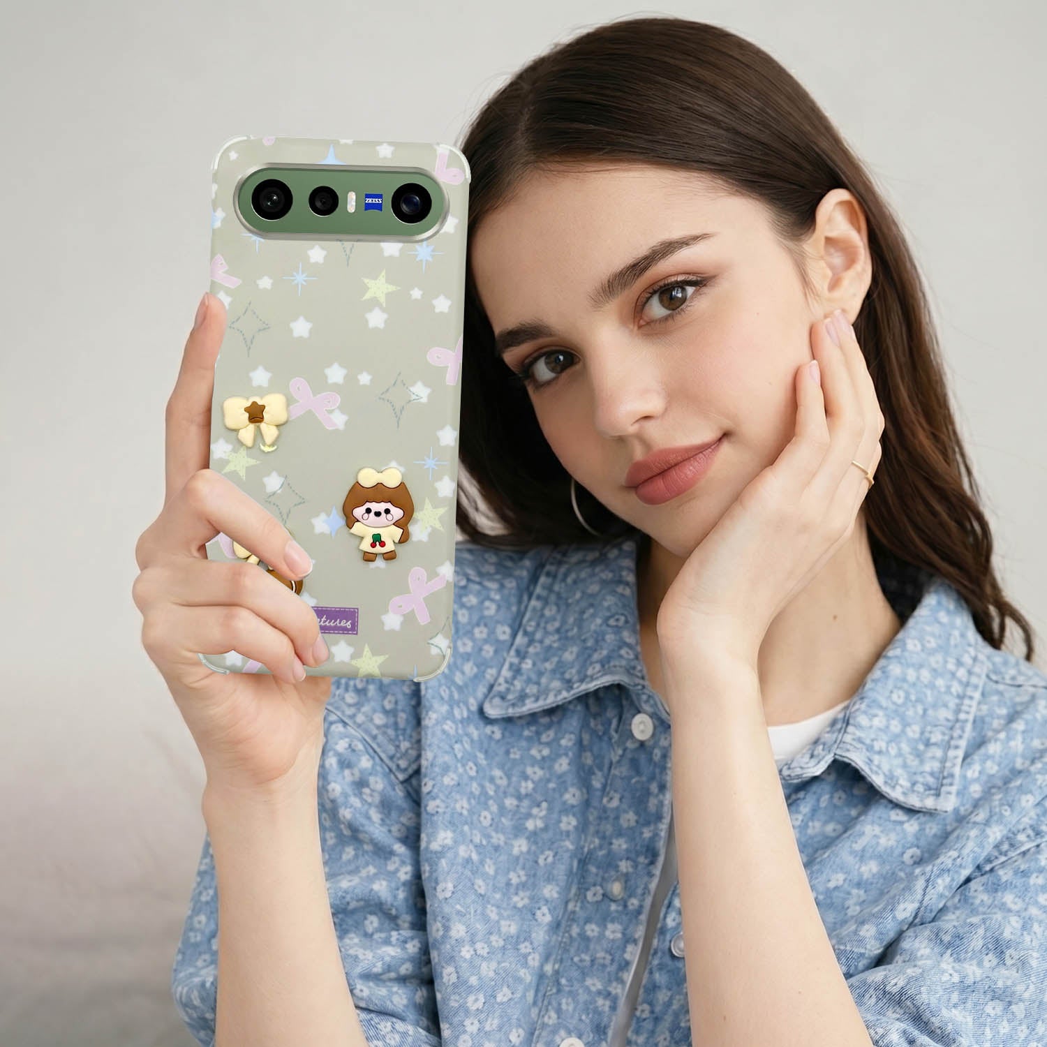 For Vivo X300 FE Back Cover Case (3D Cute Cartoons | Hard Back Side Soft | Matte Premium Finish | HD Printing)