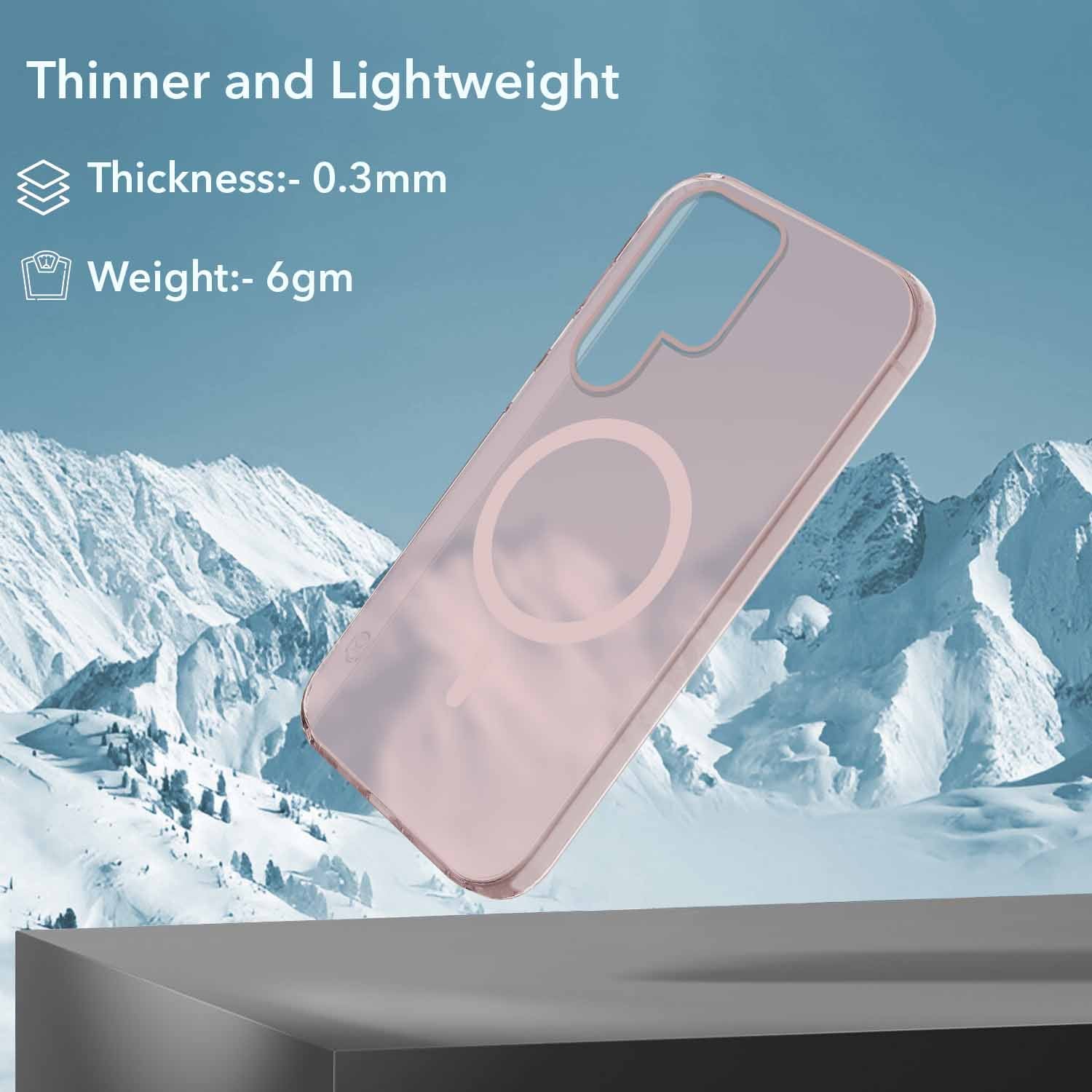 For Samsung Galaxy S23 Ultra Back Cover Case (Frosted Matte Feel | MagSafe Compatible Wireless Charging | Polycarbonate Material)