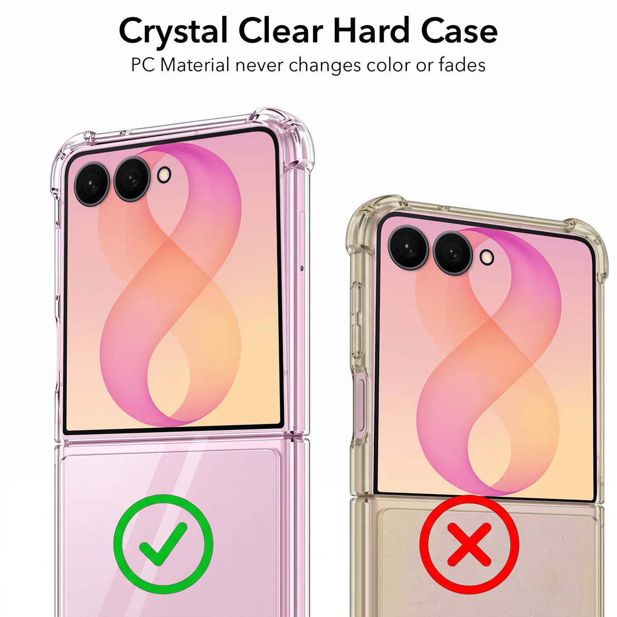 For Samsung Galaxy Z Flip 8 Back Cover (Shockproof Crystal Clear Case |  Drop & Camera Protection | Hard Polycarbonate)