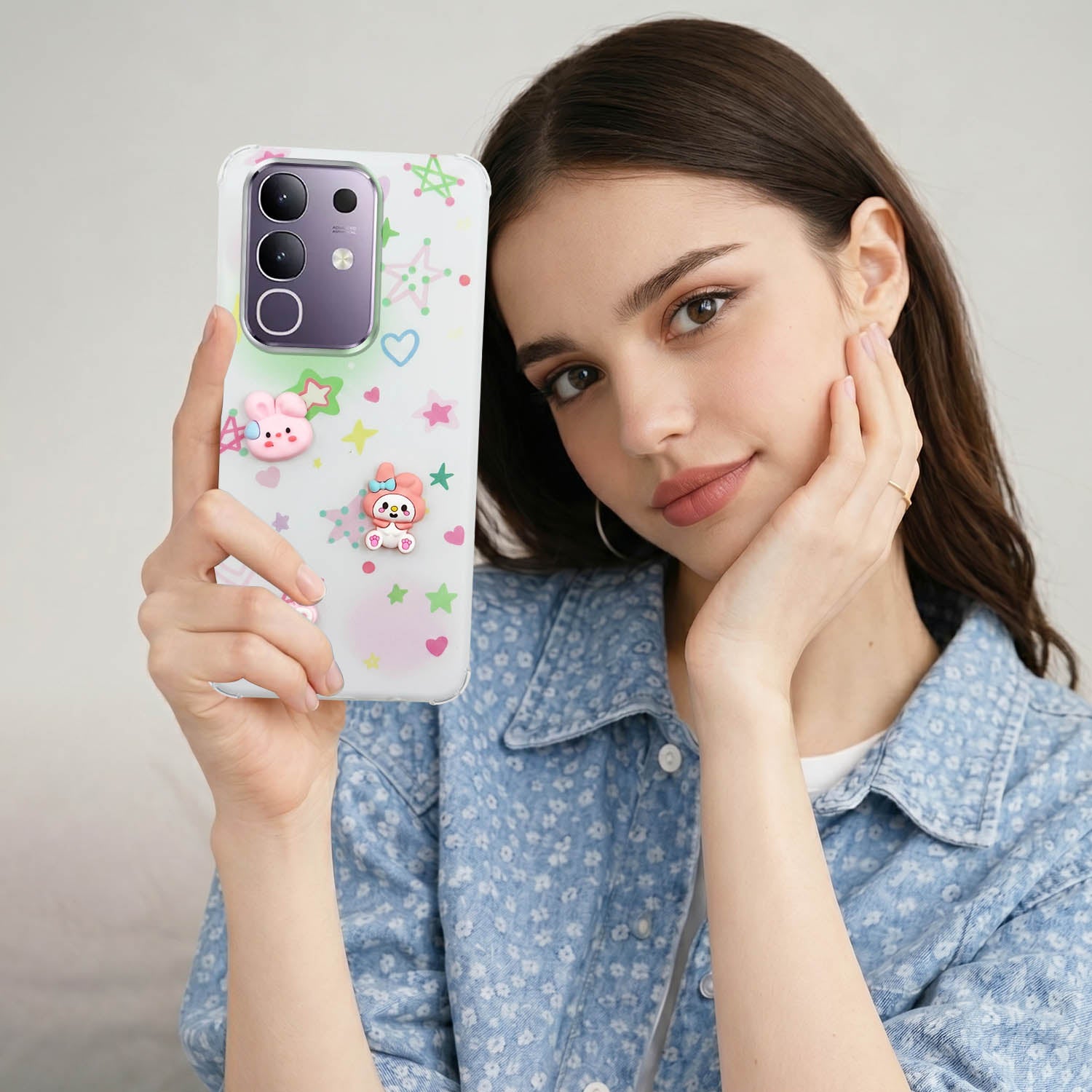 For Vivo T4x | Vivo Y31 Pro Back Cover Case (3D Cute Cartoons | Hard Back Side Soft | Matte Premium Finish | HD Printing)