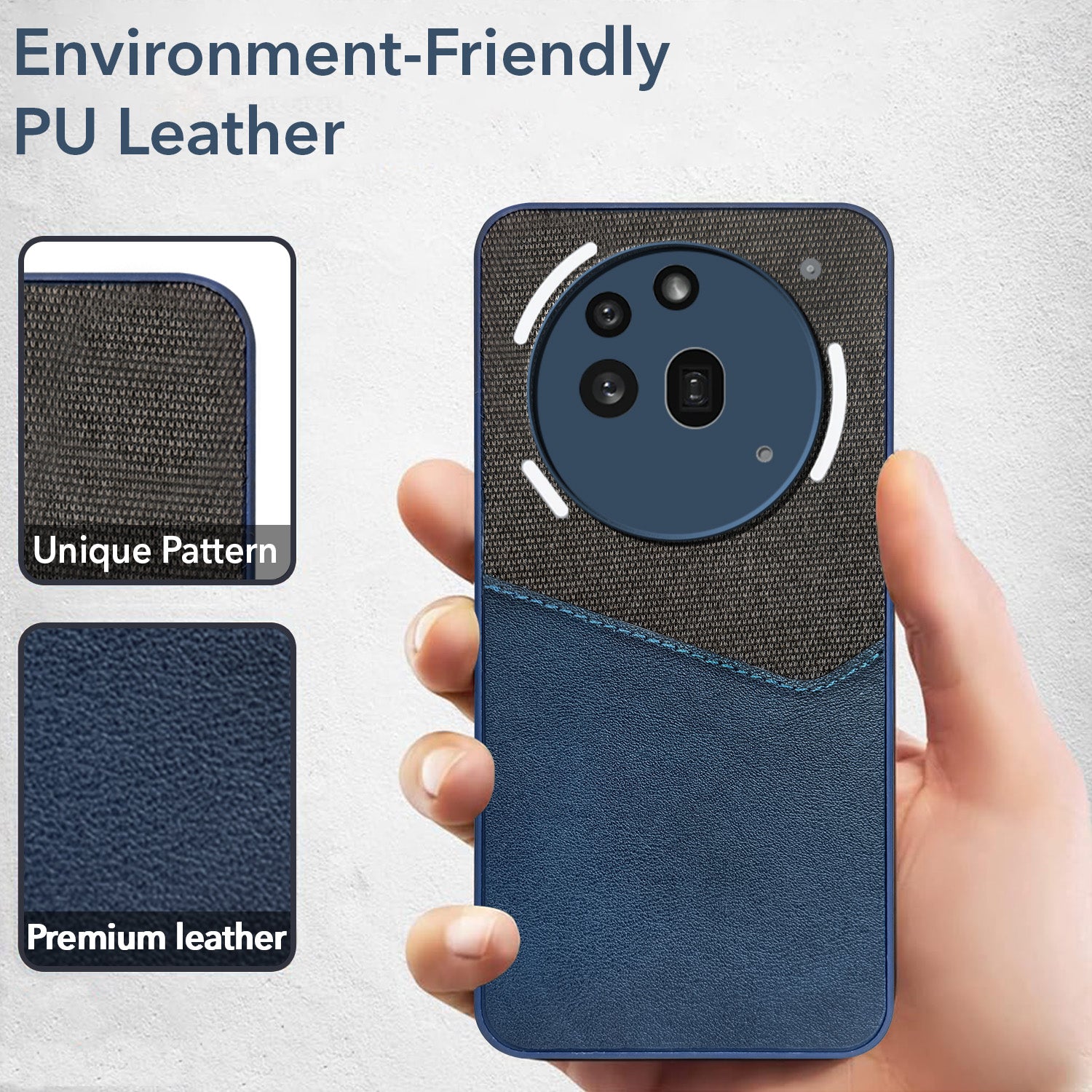 For Nothing Phone 3A Pro 5G Back Cover Case  (Dual PU Leather Stitch | Professional Minimalist | Soft and Flexible)