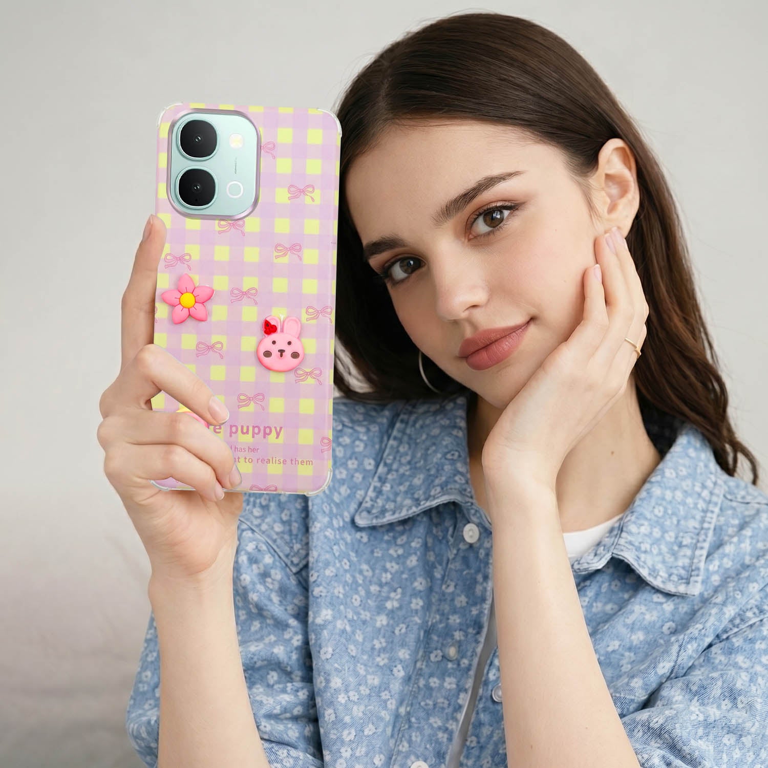 For Vivo iQOO Z11x 5G Back Cover Case (3D Cute Cartoons | Hard Back Side Soft | Matte Premium Finish | HD Printing)