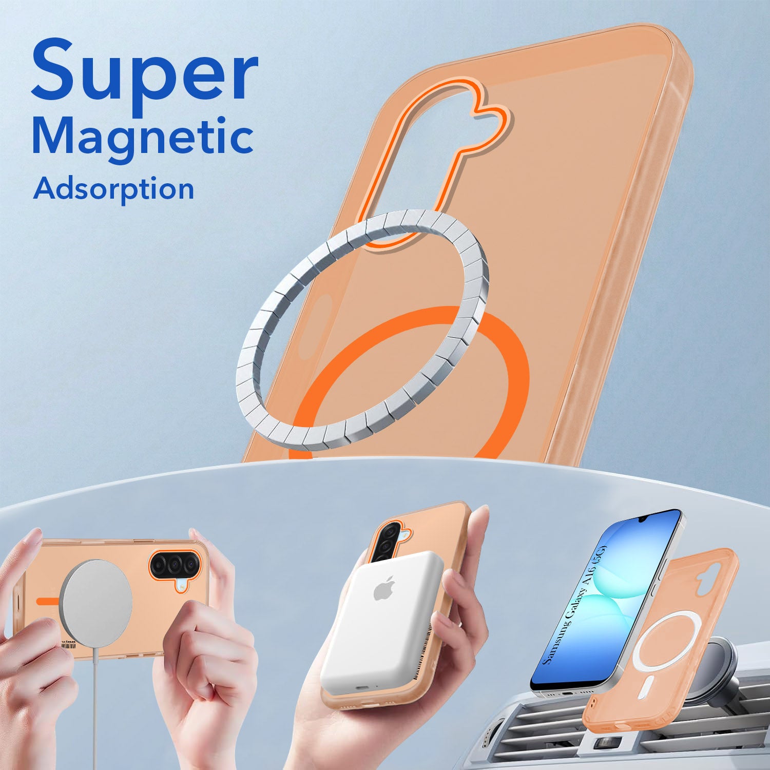 For Samsung Galaxy A16 5G Back Cover Case (Soft Touch | Camera Bump Protection | MagSafe Compatible | Matte Finish)