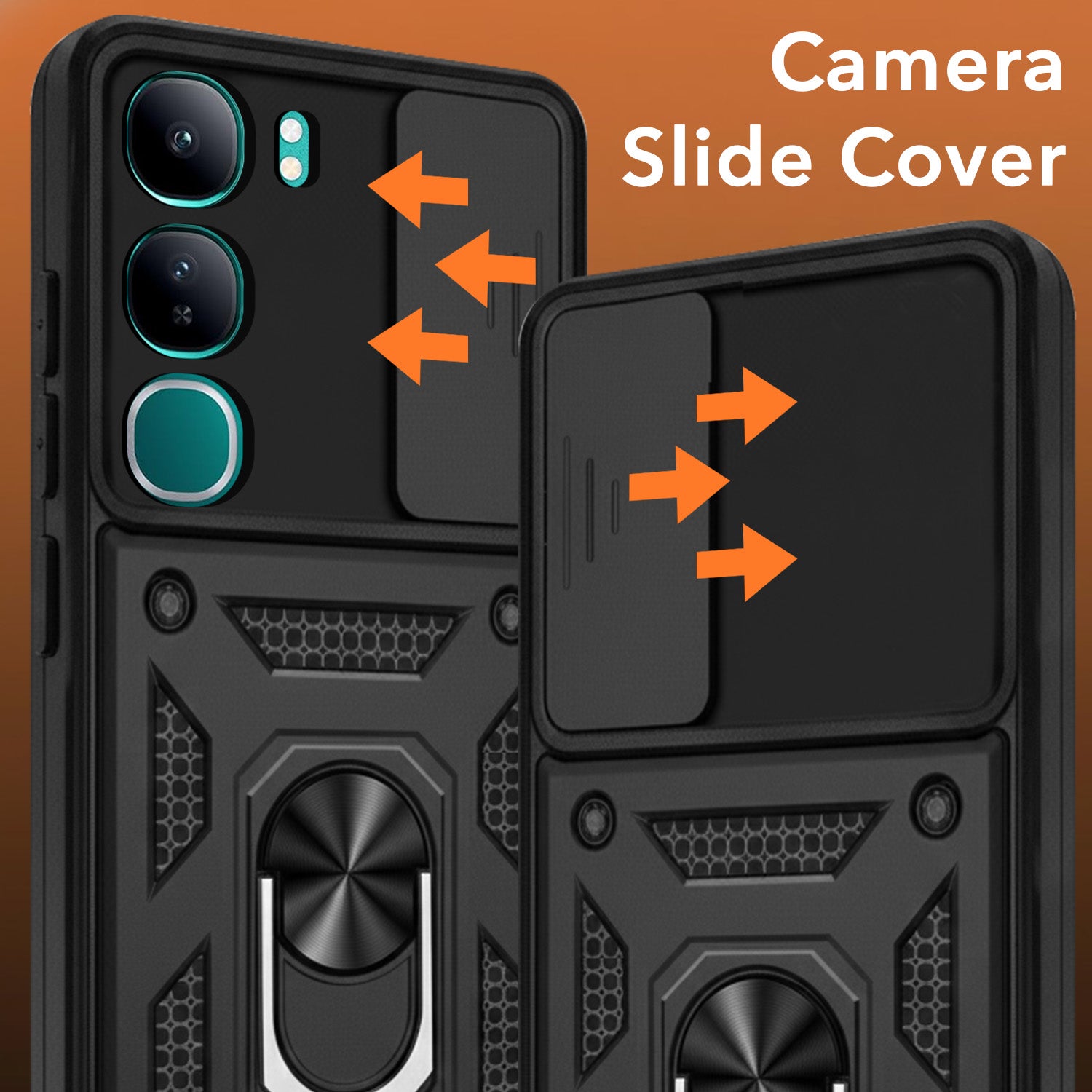 For Vivo Y300 Back Cover Case (Hybrid Dual Armor Polycarbonate)