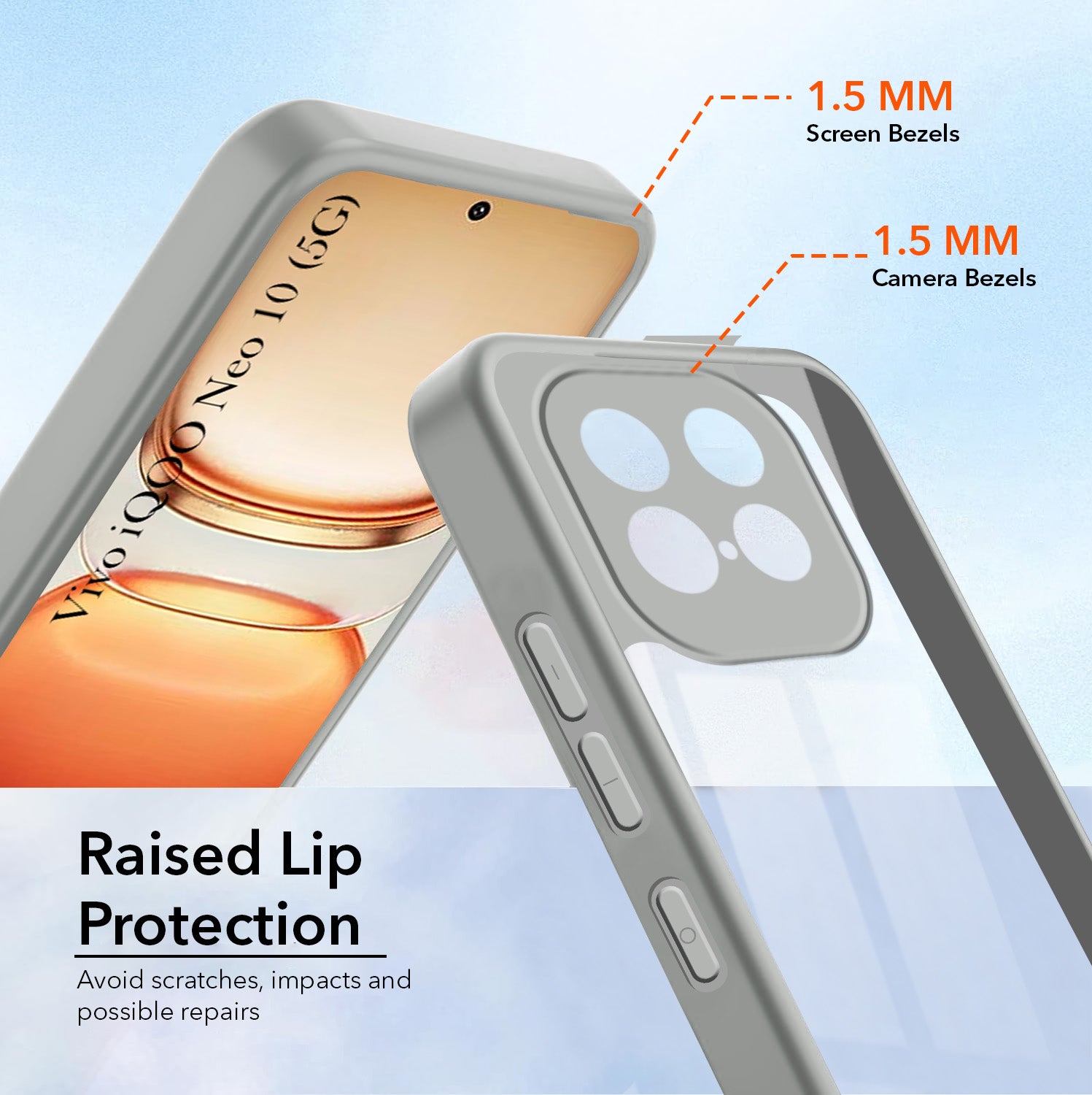 For Vivo iQOO Neo 10 Back Cover Case Ultra-Hybrid (Lifetime Anti Yellow | Anti Scratch | Crystal Clear Shockproof)