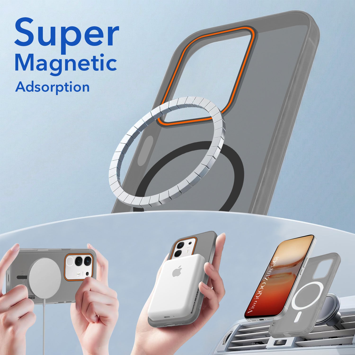 For Vivo iQOO Z10x Back Cover Case (Soft Touch | Camera Bump Protection | MagSafe Compatible | Matte Finish)