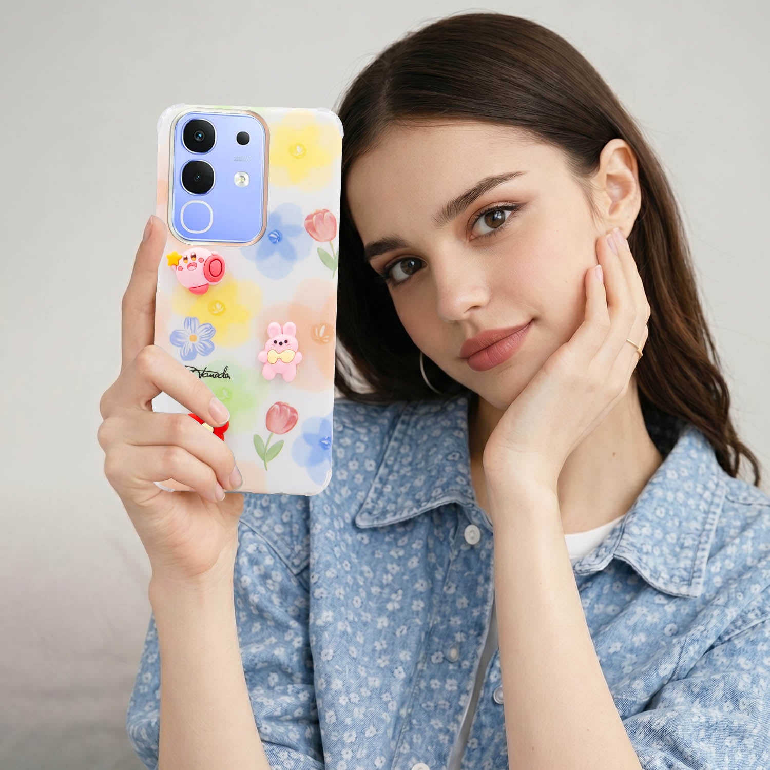 For Vivo iQOO Z10x Back Cover Case (3D Cute Cartoons | Hard Back Side Soft | Matte Premium Finish | HD Printing)