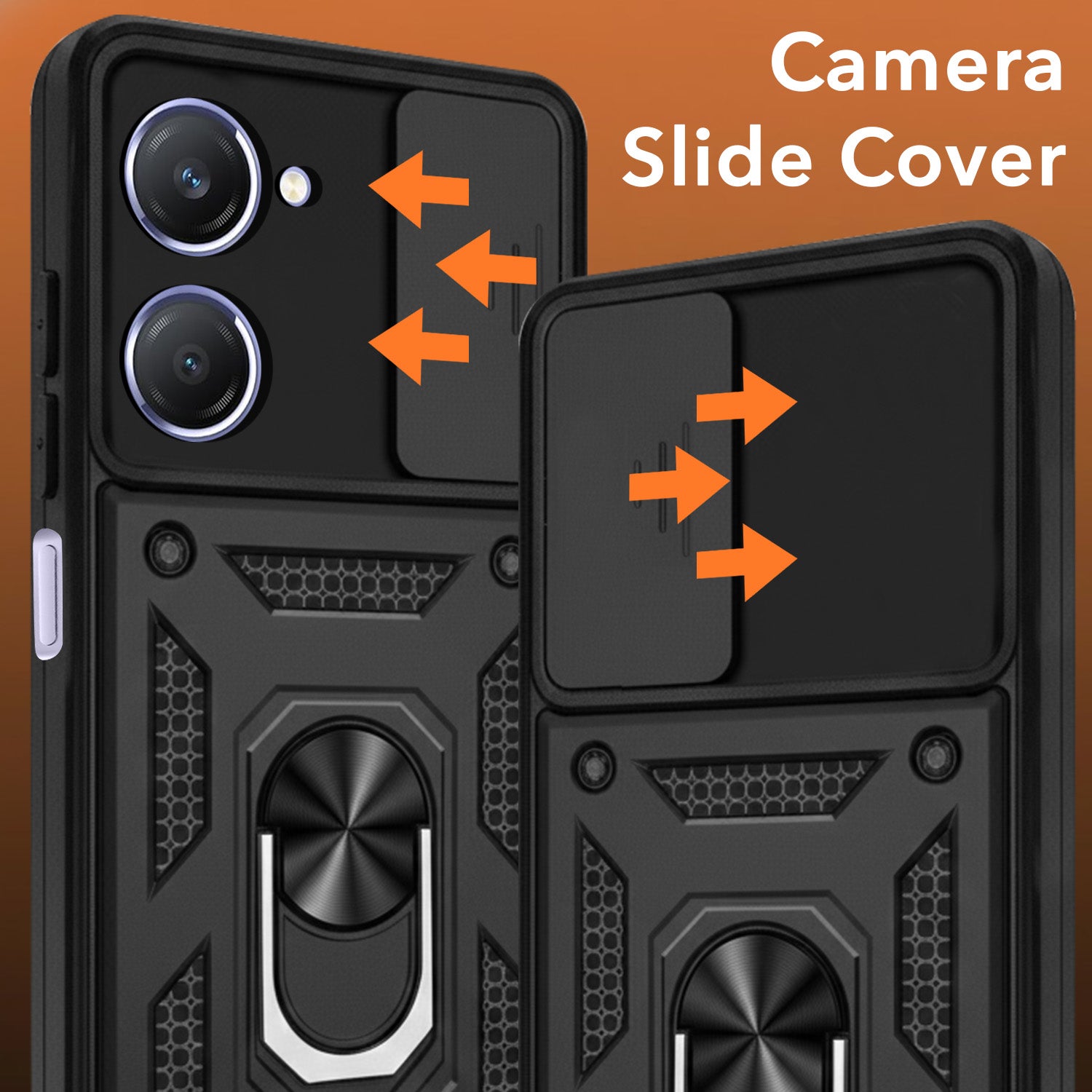 For Vivo T3 Lite 5G | Vivo Y28s 5G Back Cover Case (Hybrid Dual Armor Polycarbonate)