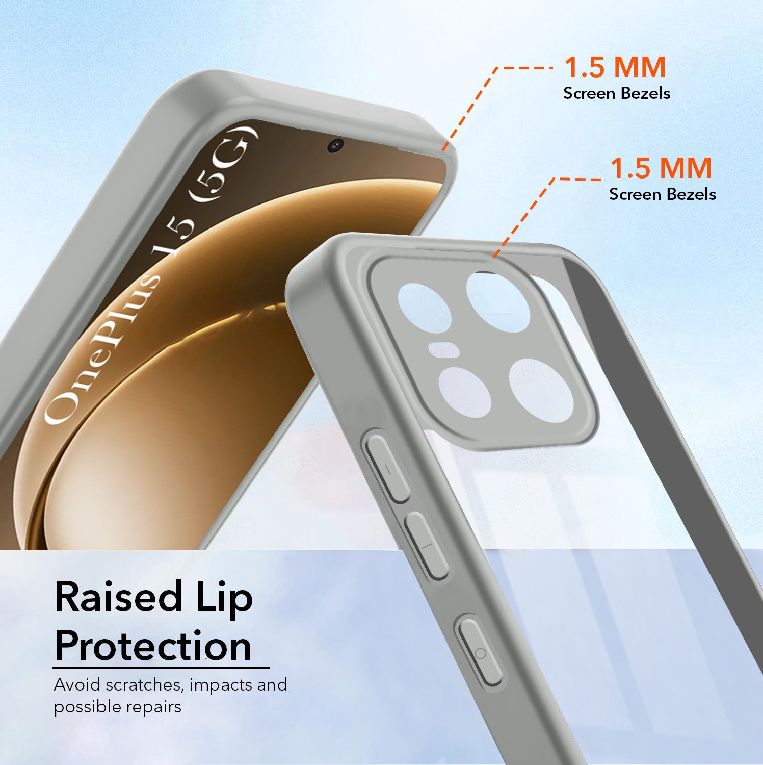 For OnePlus 15 5G Back Cover Case Ultra-Hybrid (Lifetime Anti Yellow | Anti Scratch | Crystal Clear Shockproof)