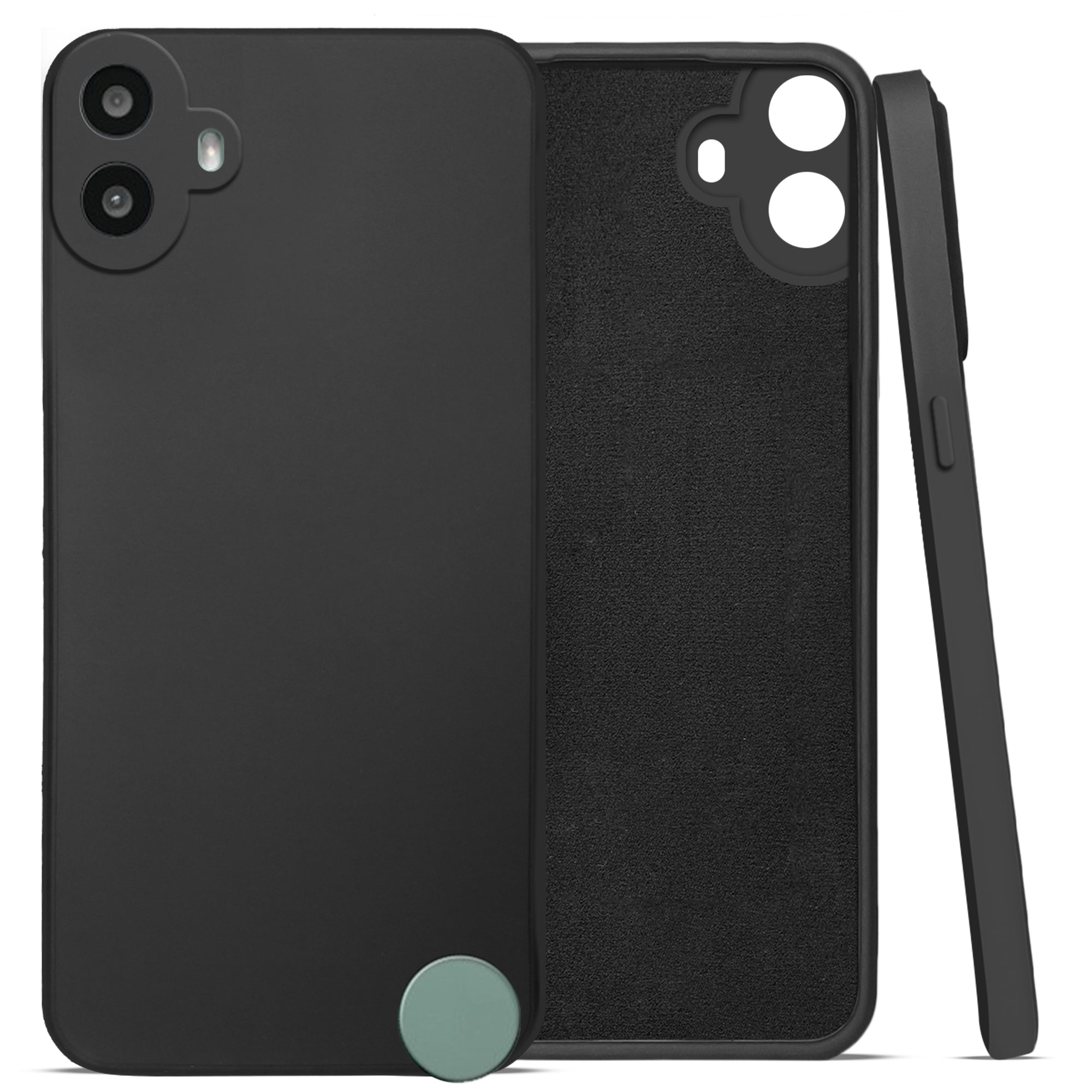 For Nothing CMF Phone 1 Back Cover Case (Matte Finish Silicone with Inside Fiber cloth)