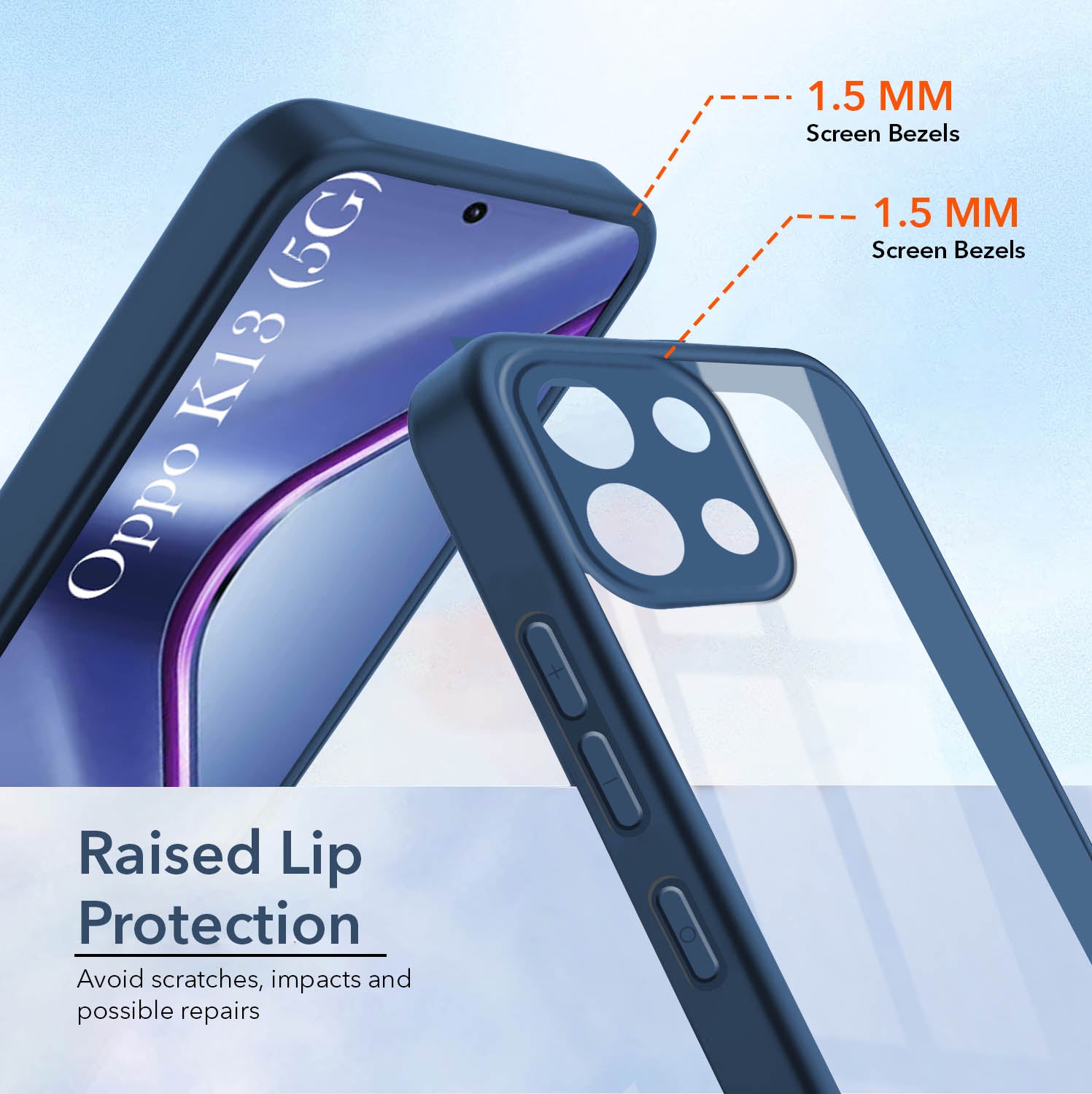 For Oppo K13 Back Cover Case (Lifetime Anti Yellow | Anti Scratch | Crystal Clear Shockproof)