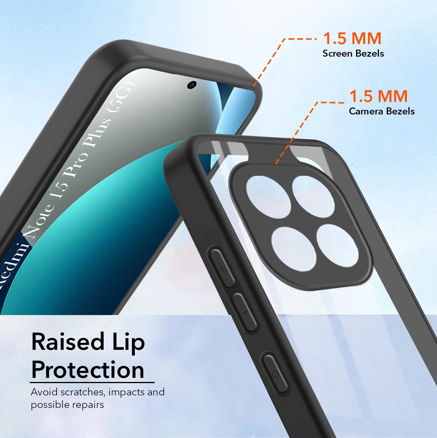 For Xiaomi Redmi Note 15 Pro Plus 5G Back Cover Case Ultra-Hybrid (Lifetime Anti Yellow | Anti Scratch | Crystal Clear Shockproof)