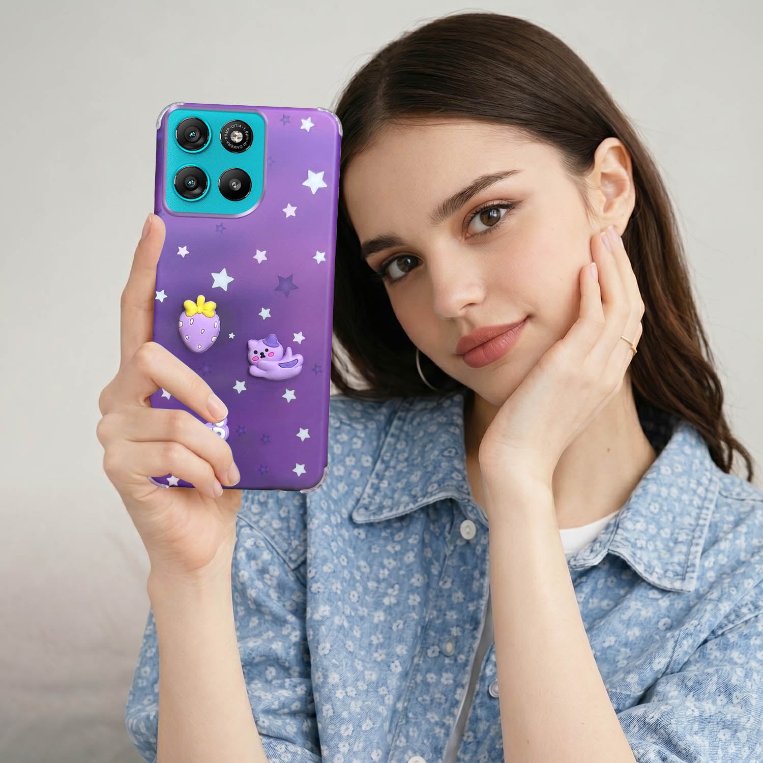 For Motorola Moto G67 Power | G57 Power Back Cover Case (3D Cute Cartoons | Hard Back Side Soft | Matte Premium Finish | HD Printing)