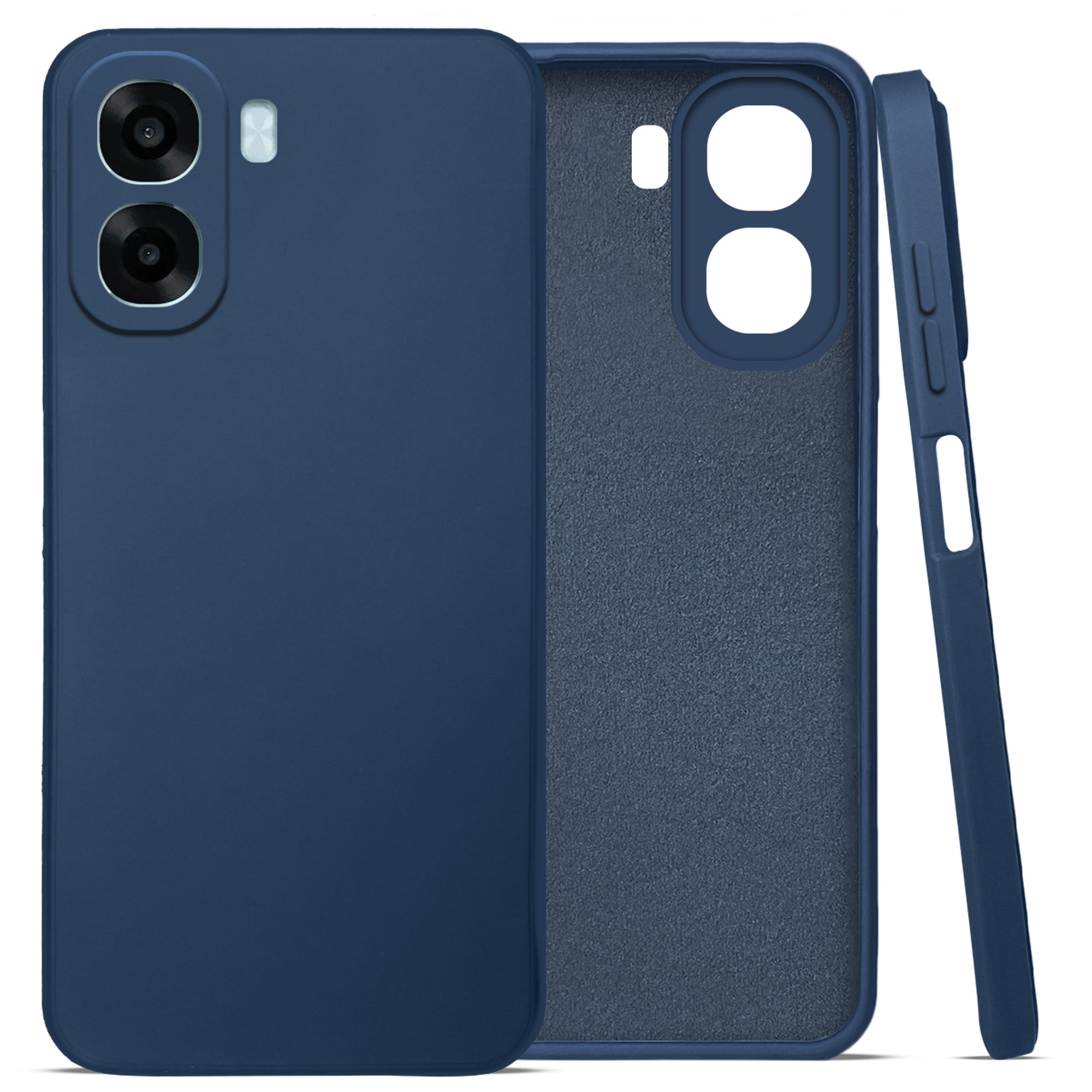 For Oppo K14x 5G Back Cover Case (Matte Finish Silicone with Inside Fiber cloth)