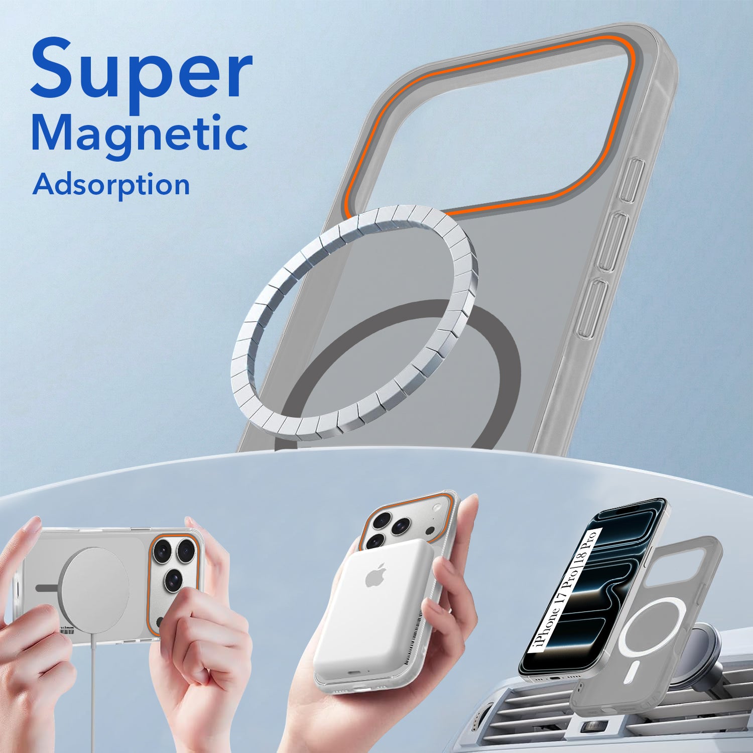 For iPhone 17 Pro | iPhone 18 Pro Back Cover Case (Soft Touch | Camera Bump Protection | MagSafe Compatible | Matte Finish)