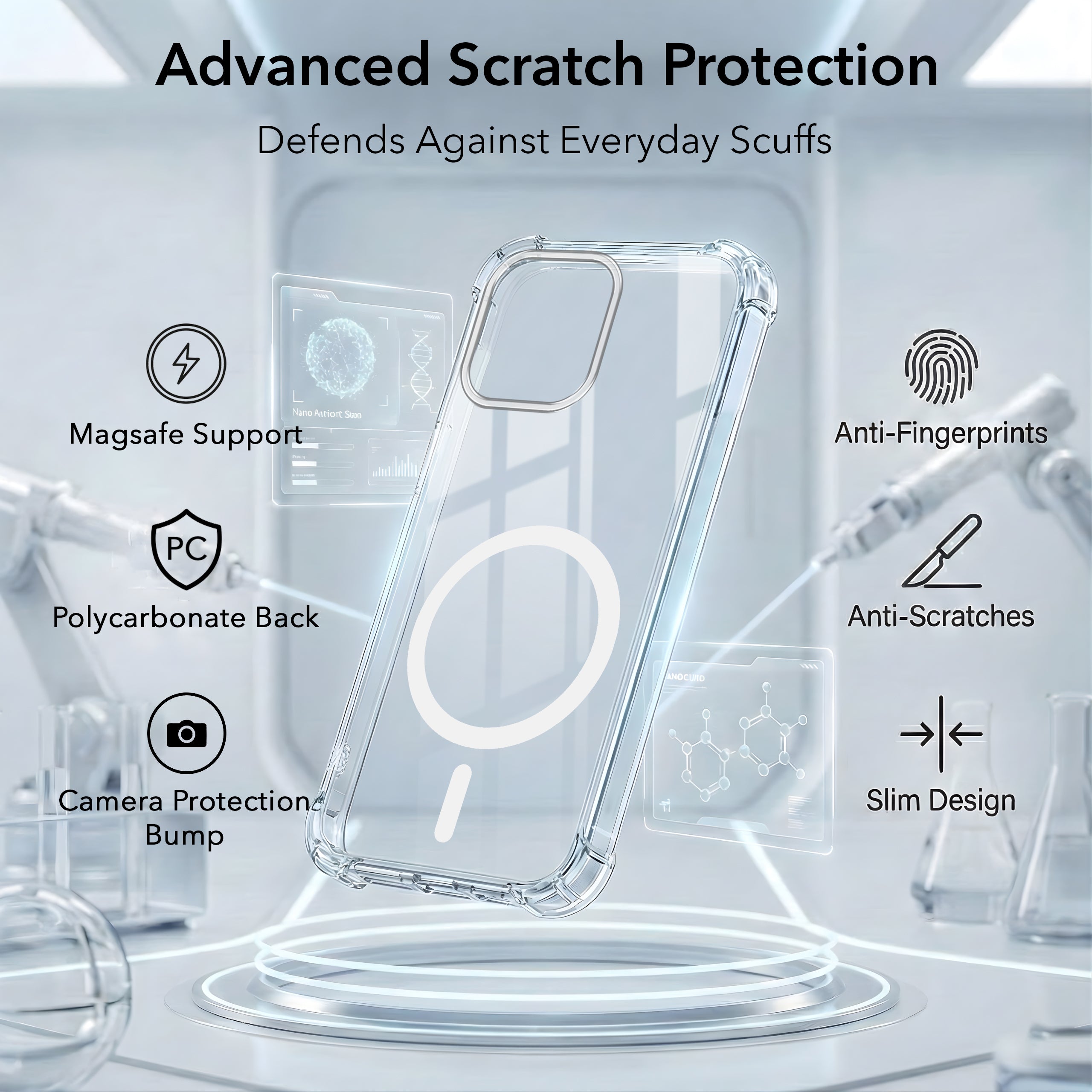 For Oppo K13 Back Cover Shockproof Crystal-Clear (Magsafe Wireless Support | Drop & Camera Protection | Hard Polycarbonate)