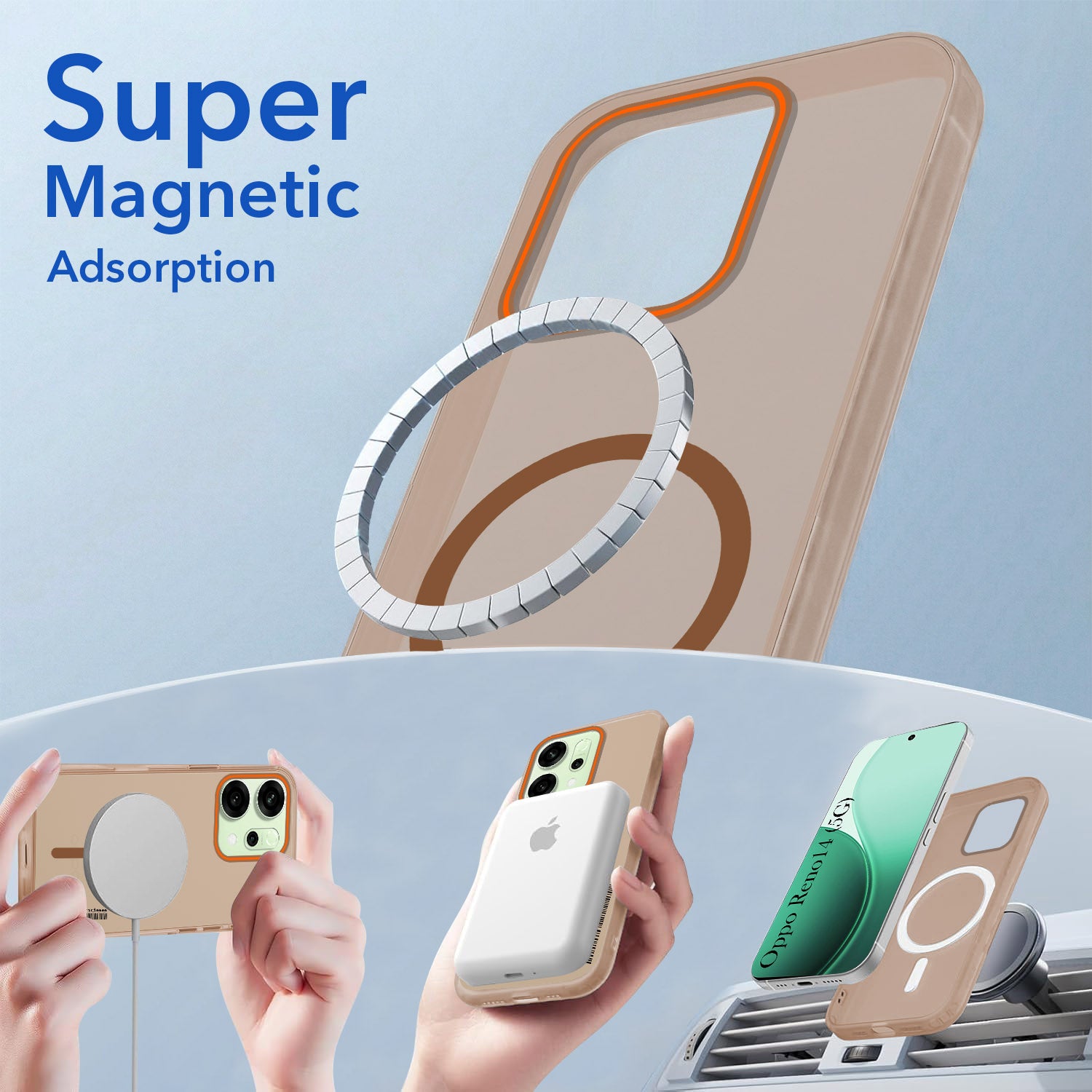 For Oppo Reno14 5G | Oppo Reno 14 5G Back Cover Case (Soft Touch | Camera Bump Protection | MagSafe Compatible | Matte Finish)