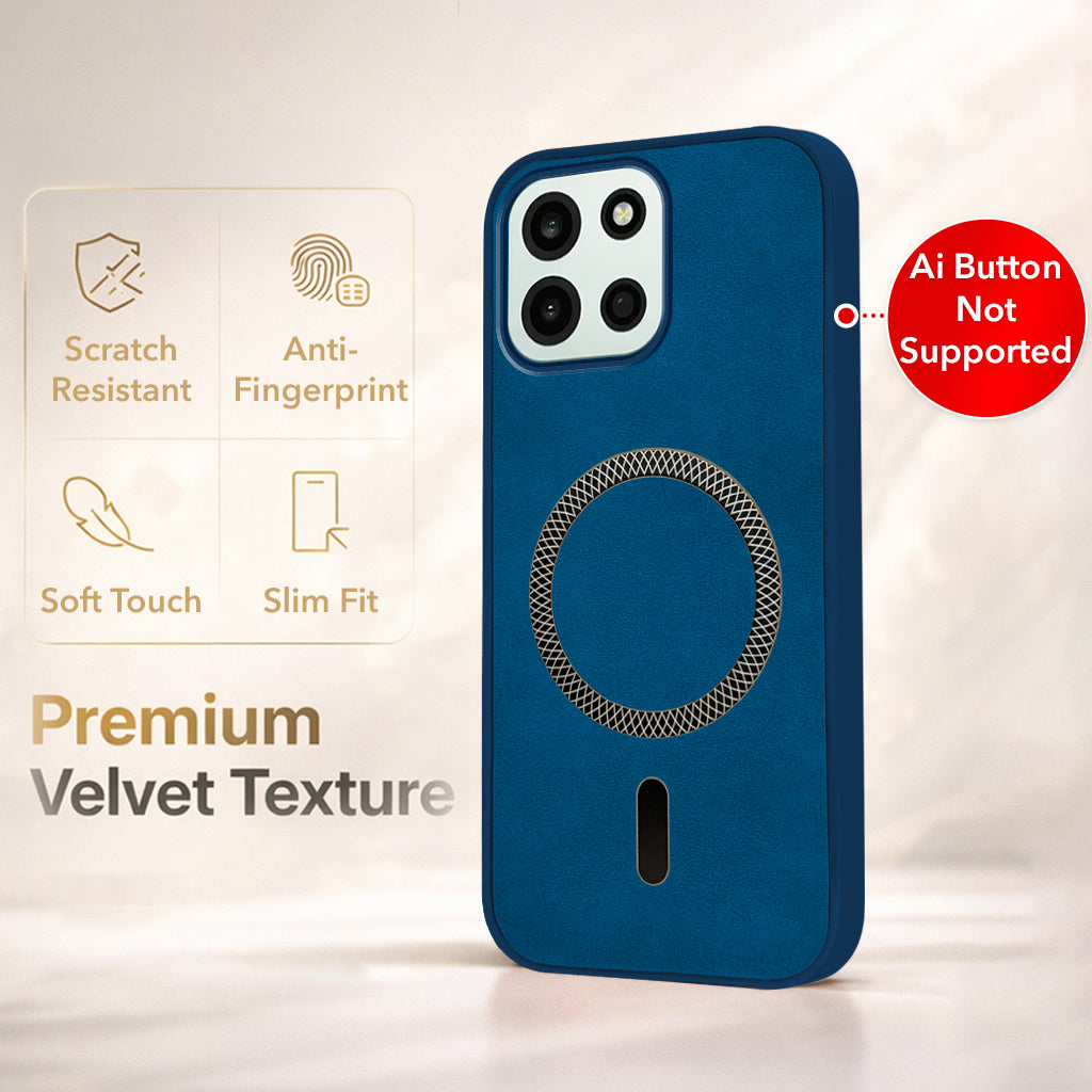 For OnePlus Nord 6 Back Cover Case Leather Finish (MagSafe Compatible Wireless Charging | Soft Touch | Camera Bump Protection)