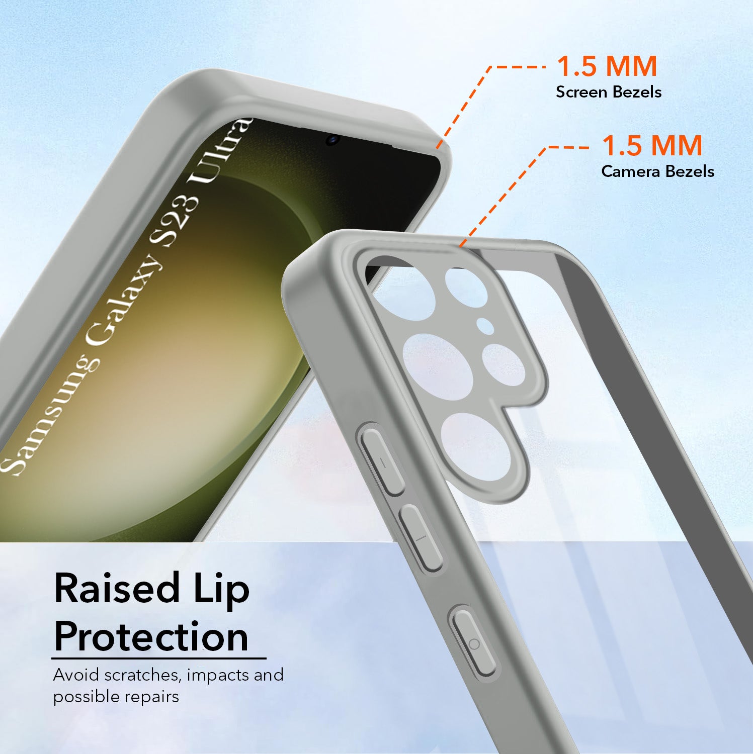 For Samsung Galaxy S23 Ultra Back Cover Case Ultra-Hybrid (Lifetime Anti Yellow | Anti Scratch | Crystal Clear Shockproof)