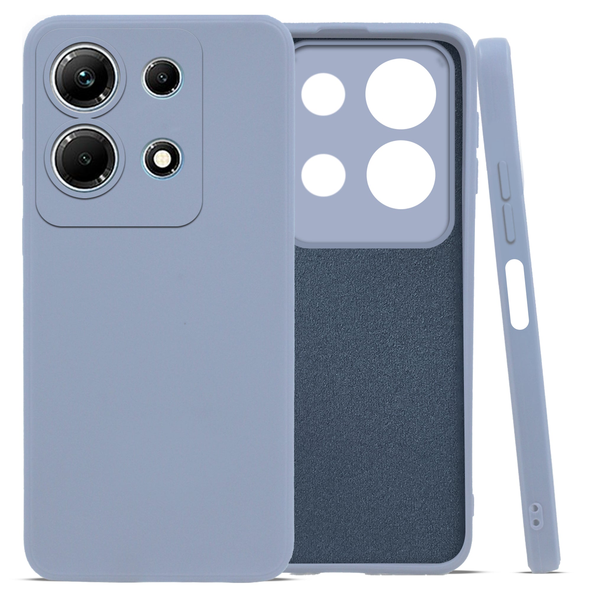 For Infinix Note 30 5G Back Cover Case (Matte Finish Silicone with Inside Fiber Cloth)