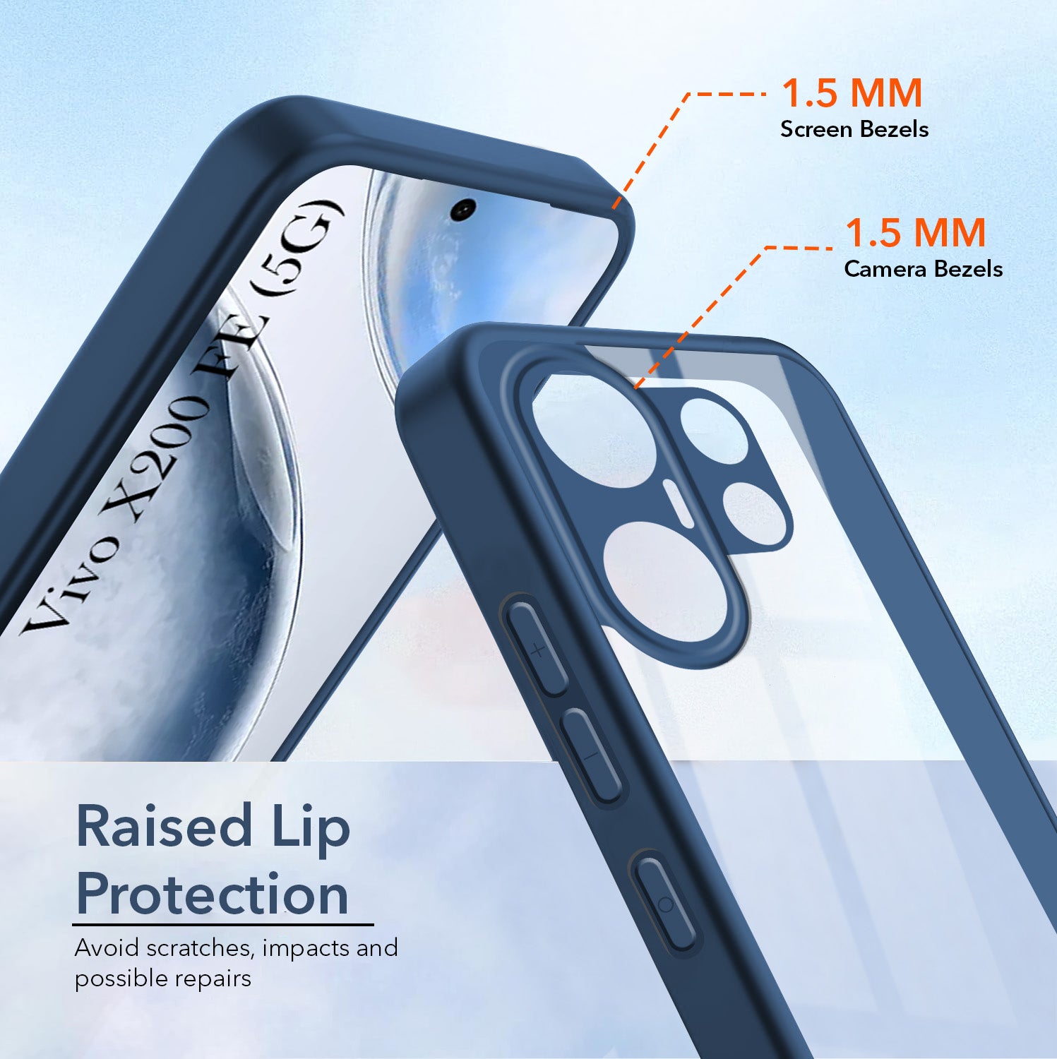For Vivo X200 FE Back Cover Case Ultra-Hybrid (Lifetime Anti Yellow | Anti Scratch | Crystal Clear Shockproof)