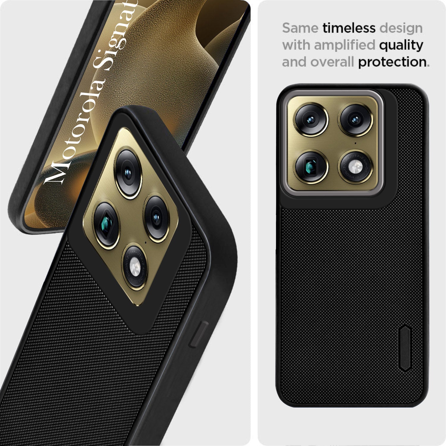 For Motorola Signature 5G Back Cover Case Rubberised (Textured Grip Design | Micro-Fiber Cloth Inside | Slim and Light Weight | Soft Touch and Feel)