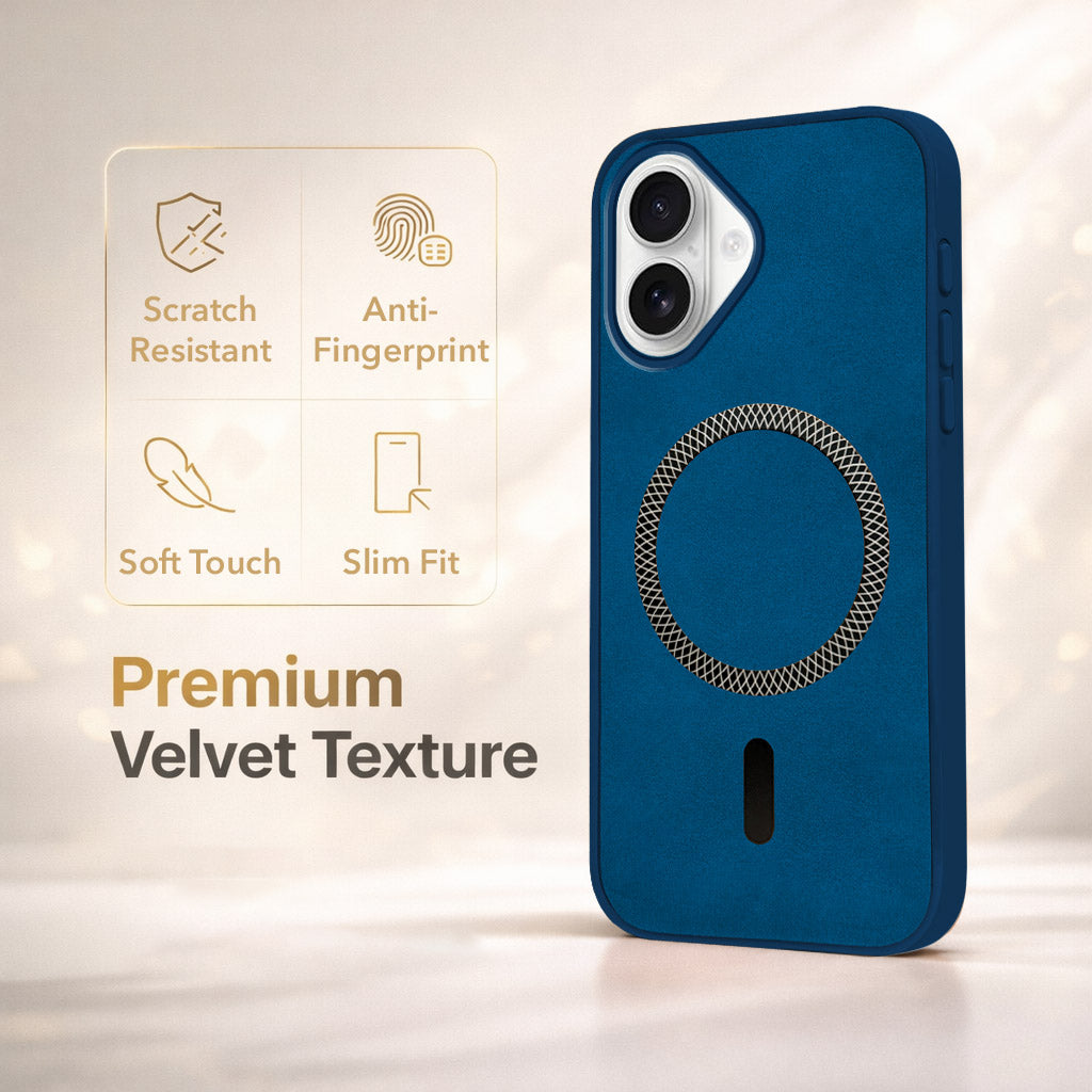 For Apple iPhone 16 Back Cover Case (Sleek Leather Finish | MagSafe Compatible Wireless Charging | Camera Bump Protection)