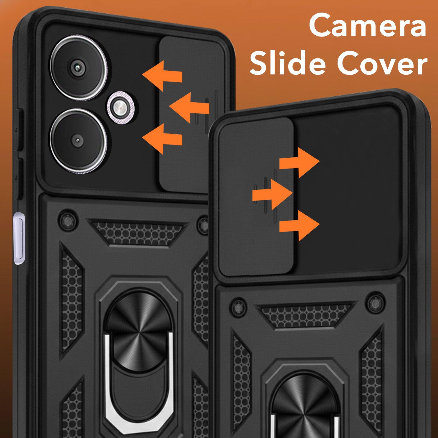 For Xiaomi Redmi 13C 5G Back Case Cover (Hybrid Dual Armor Polycarbonate)