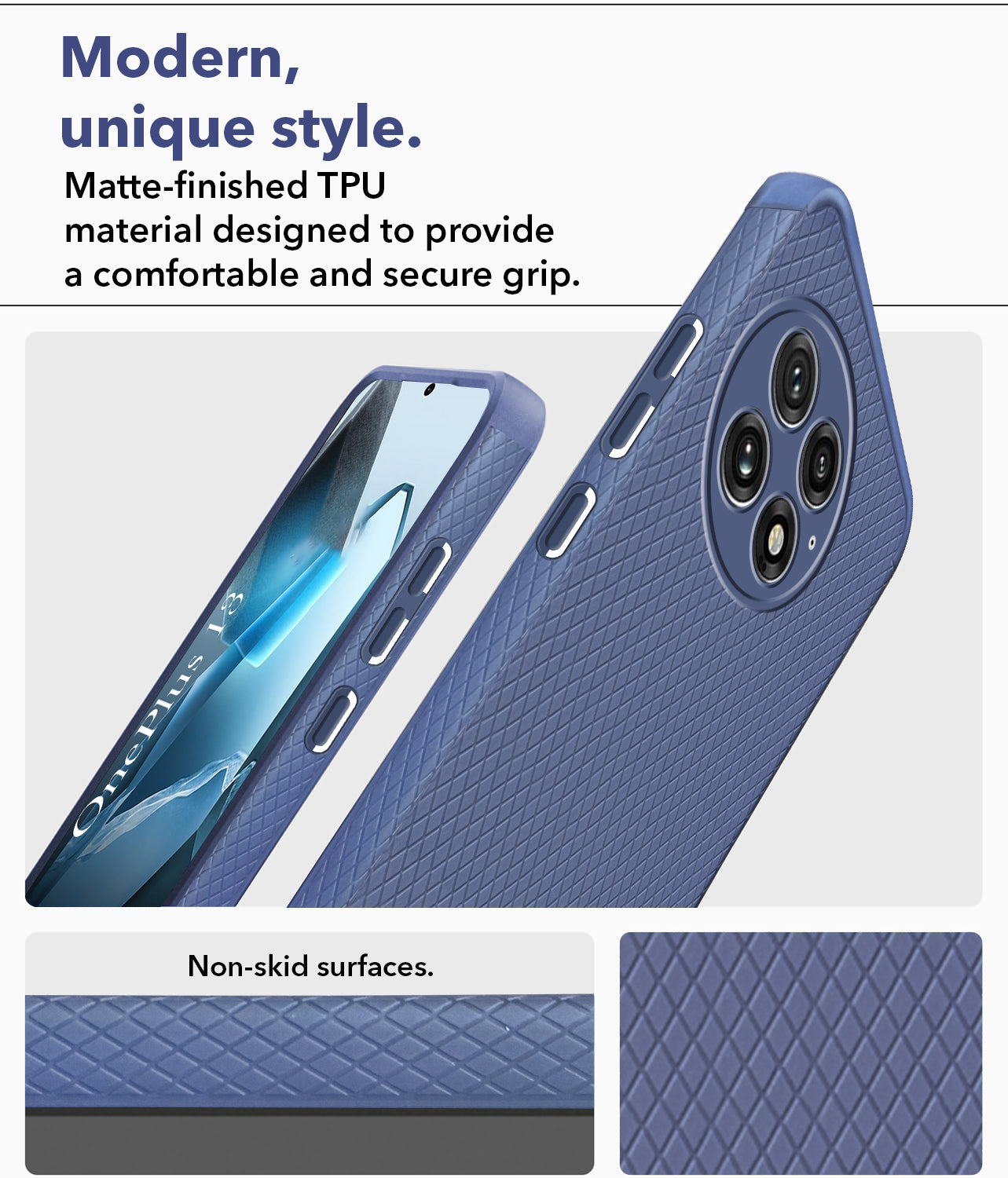 For OnePlus 13 Back Cover Case (Liquid Silicone | Side Grip | Camera Protection)