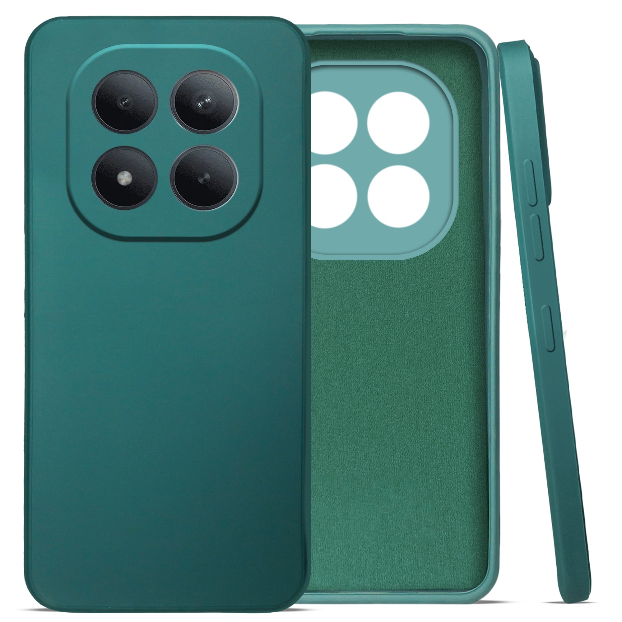 For Xiaomi Redmi Note 15 Pro Plus 5G Back Cover Case (Matte Finish Silicone with Inside Fiber cloth)