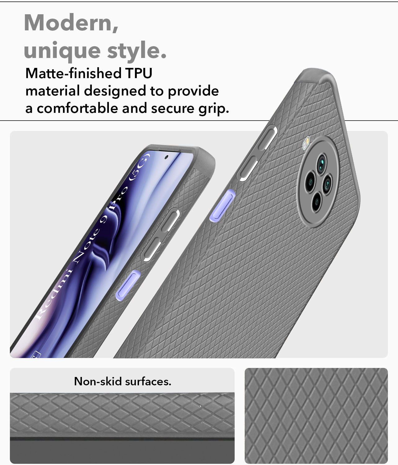 For Xiaomi Mi Redmi Note 9 Pro 5G Back Cover Case Liquid Silicone (Camera Protection | Side Grip Texture | Soft and Flexible)