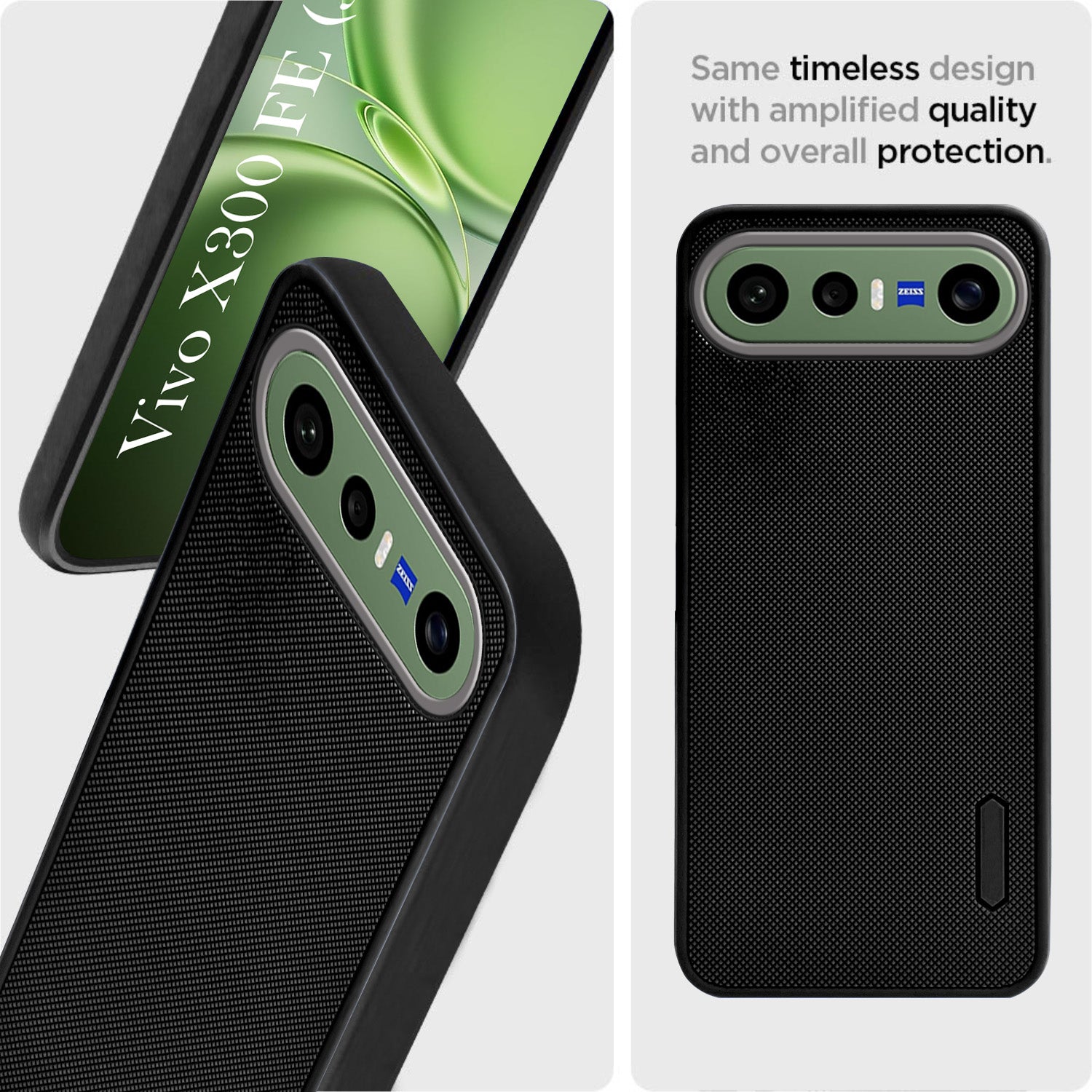 For Vivo X300 FE Back Cover Case Rubberised (Textured Grip Design | Micro-Fiber Cloth Inside | Slim and Light Weight | Soft Touch and Feel)