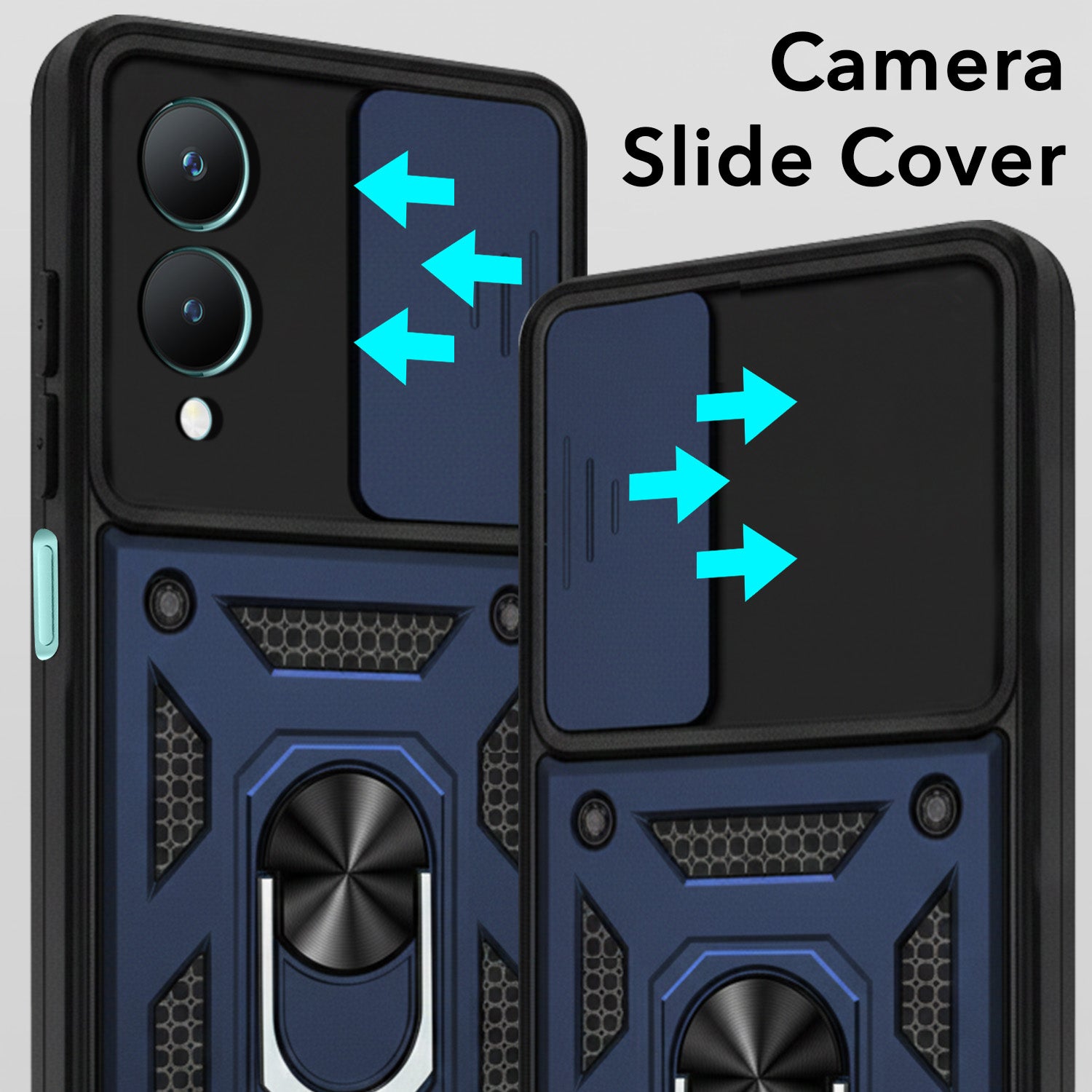 For Vivo Y28 5G Back Cover Case (Hybrid Dual Armor Polycarbonate)