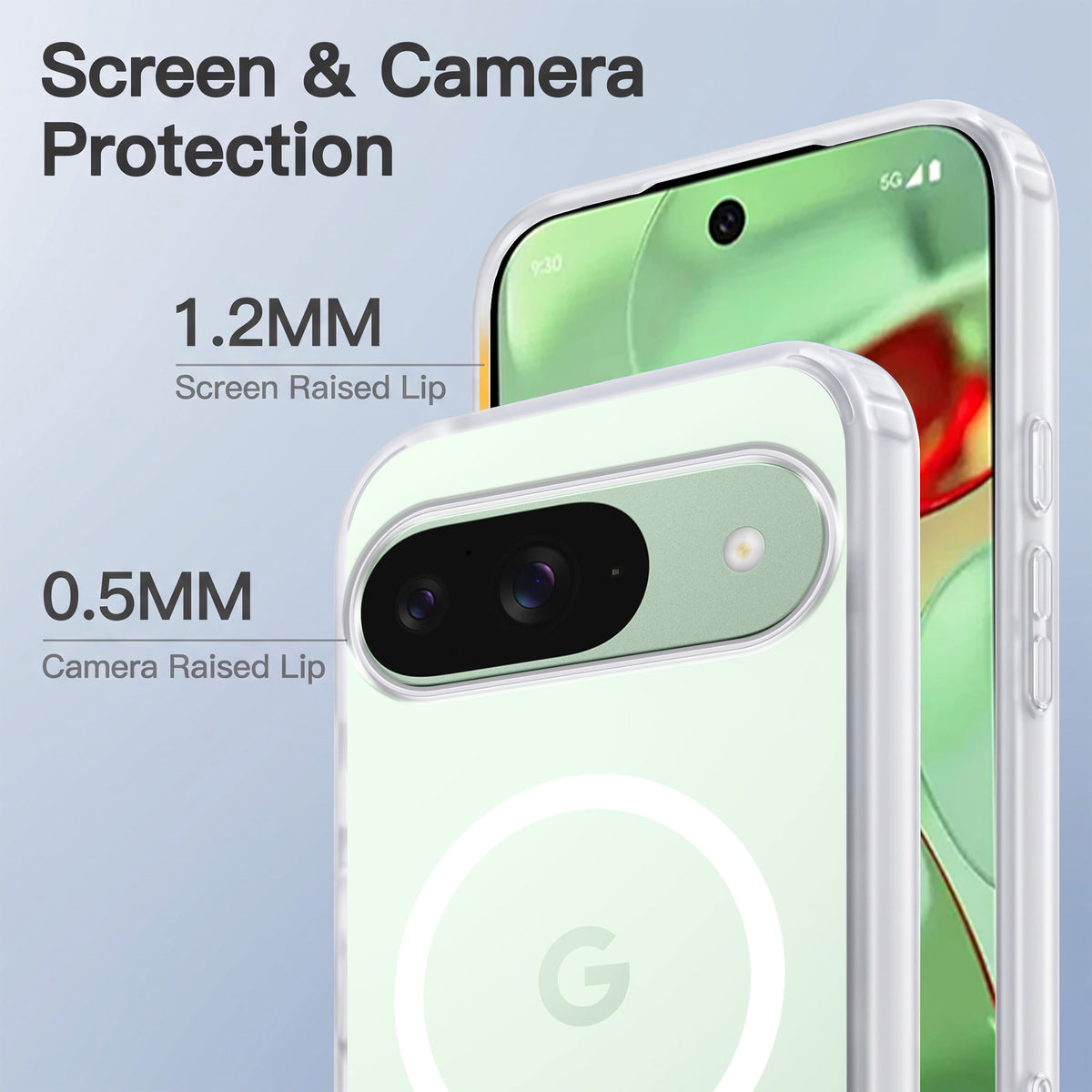 For Google Pixel 9 Matte Finish Back Case Cover (MagSafe Compatible | Translucent Soft Touch | Slim and Unbreakable)