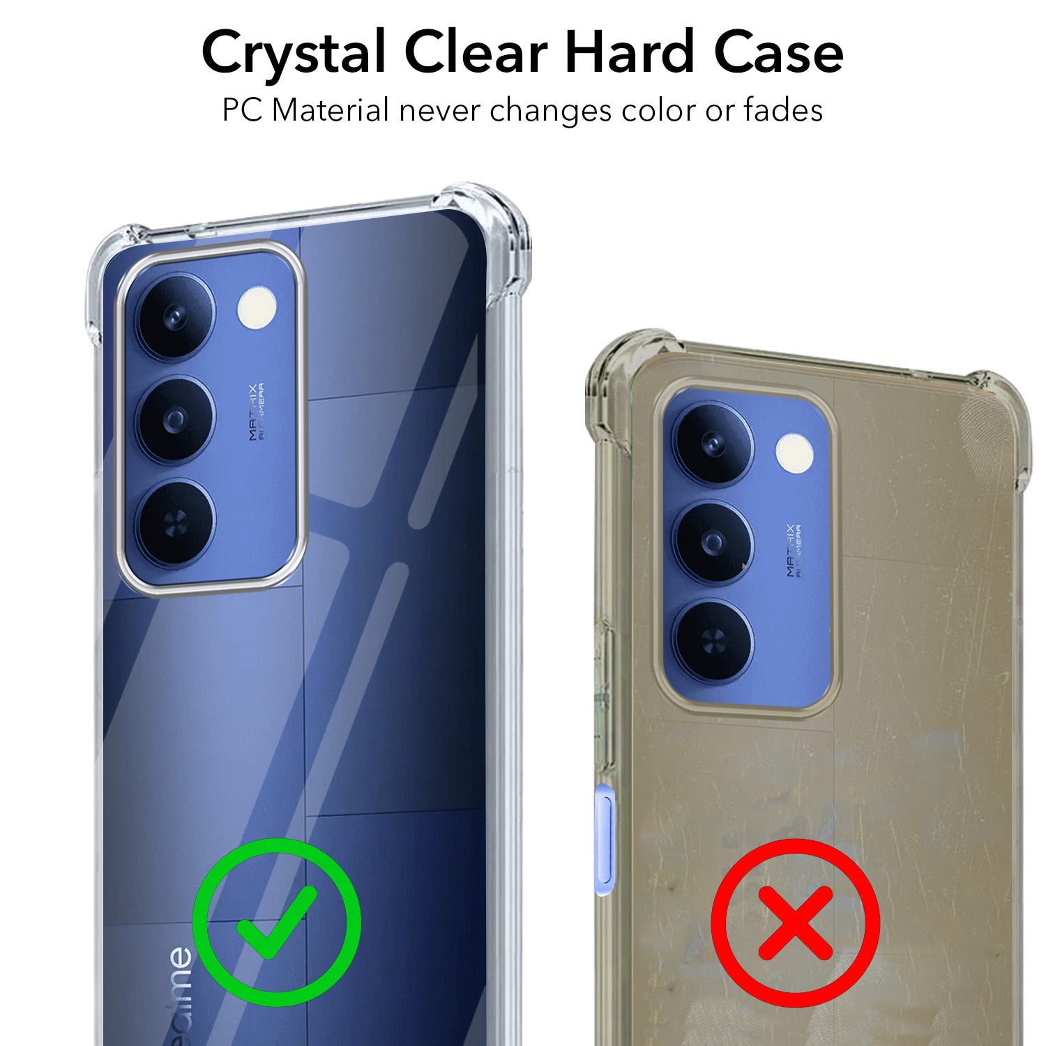 For Realme P4 Lite 5G | Realme Narzo 100 Lite 5G Back Cover Shockproof Crystal-Clear (Drop & Camera Protection | Hard Polycarbonate)