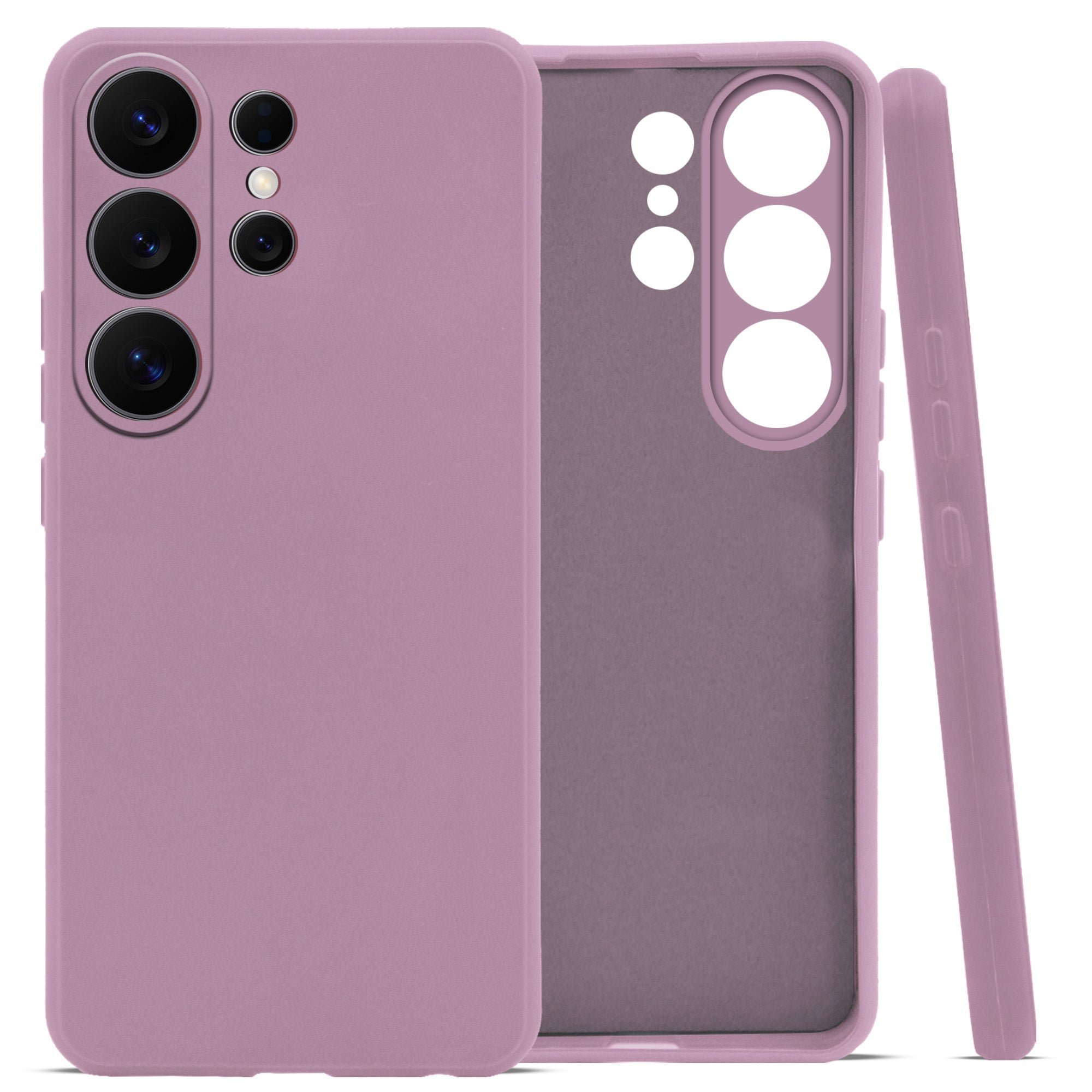 For Samsung Galaxy S26 Ultra Back Cover Case (Matte Finish Silicone with Inside Fiber cloth)