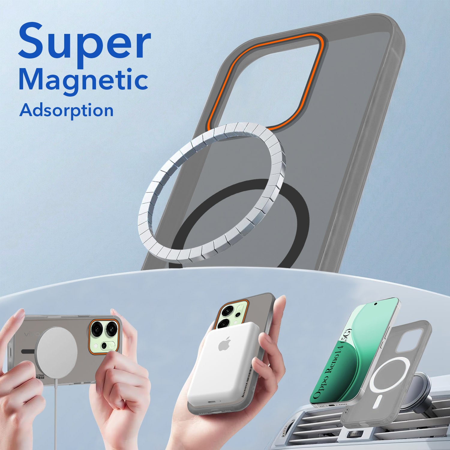 For Oppo Reno14 5G | Oppo Reno 14 5G Back Cover Case (Soft Touch | Camera Bump Protection | MagSafe Compatible | Matte Finish)